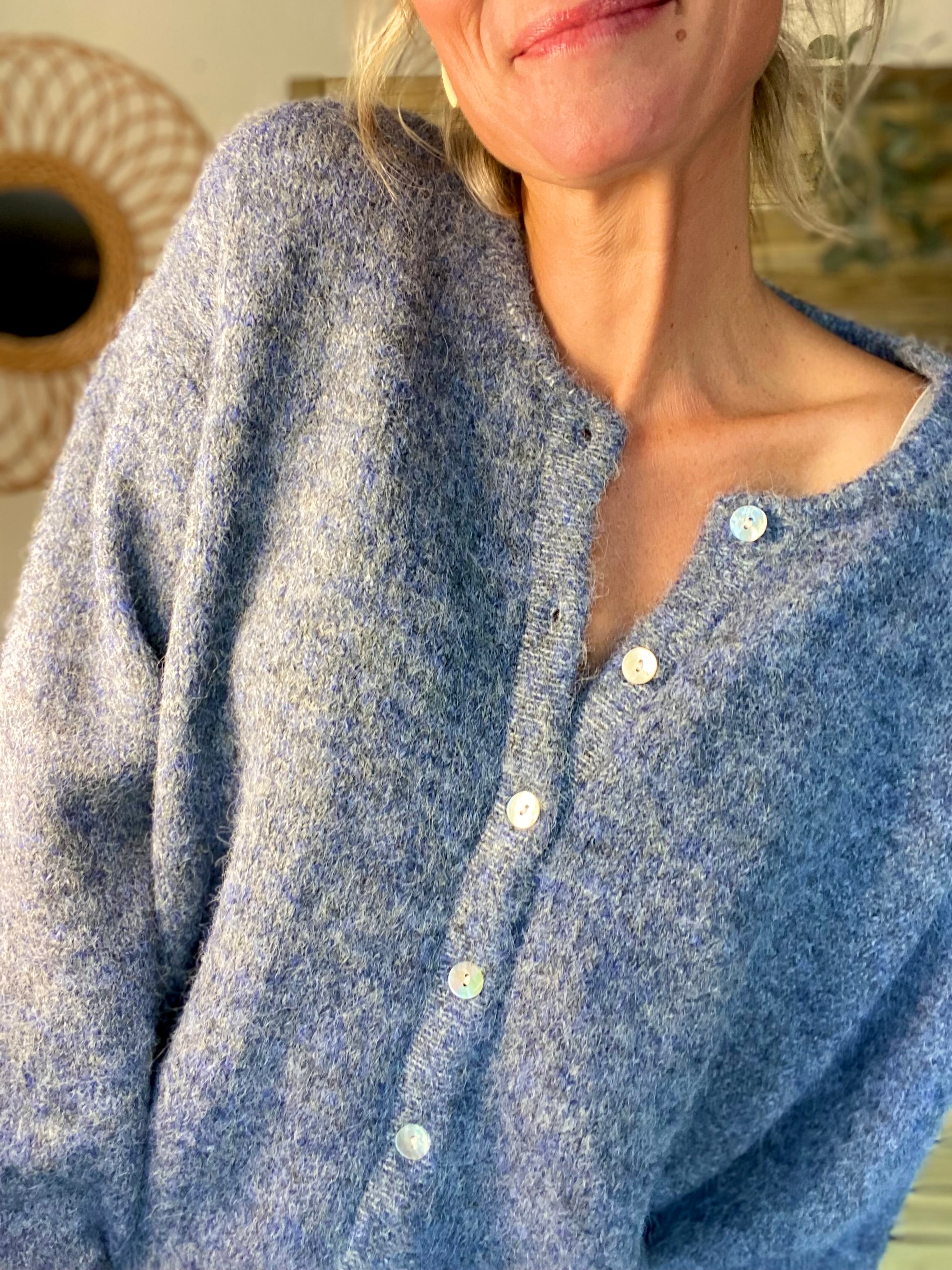 Gilet en maille MERYL - Denim