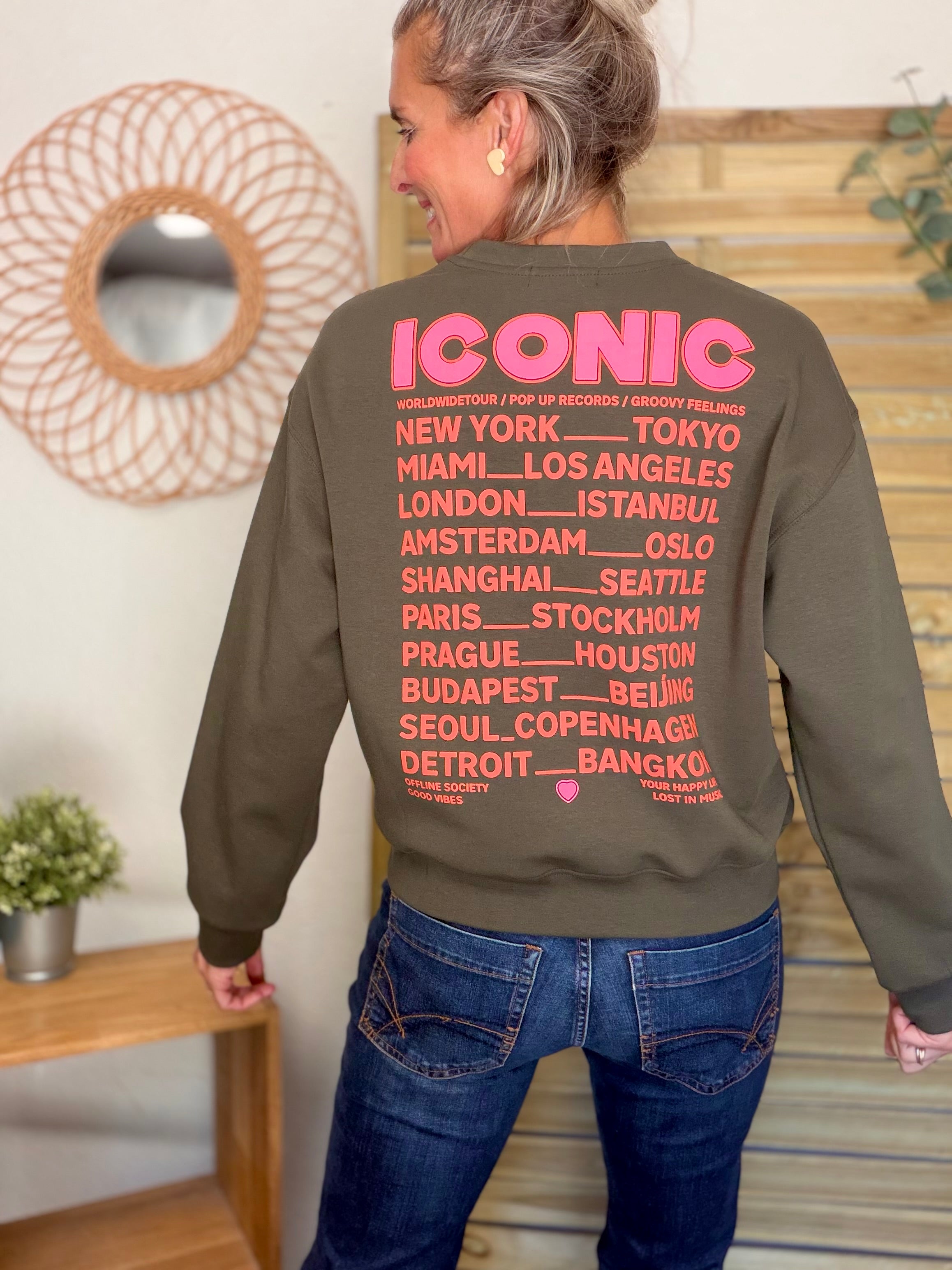 Sweat ICONIC ultra doux OMBLINE - Kaki