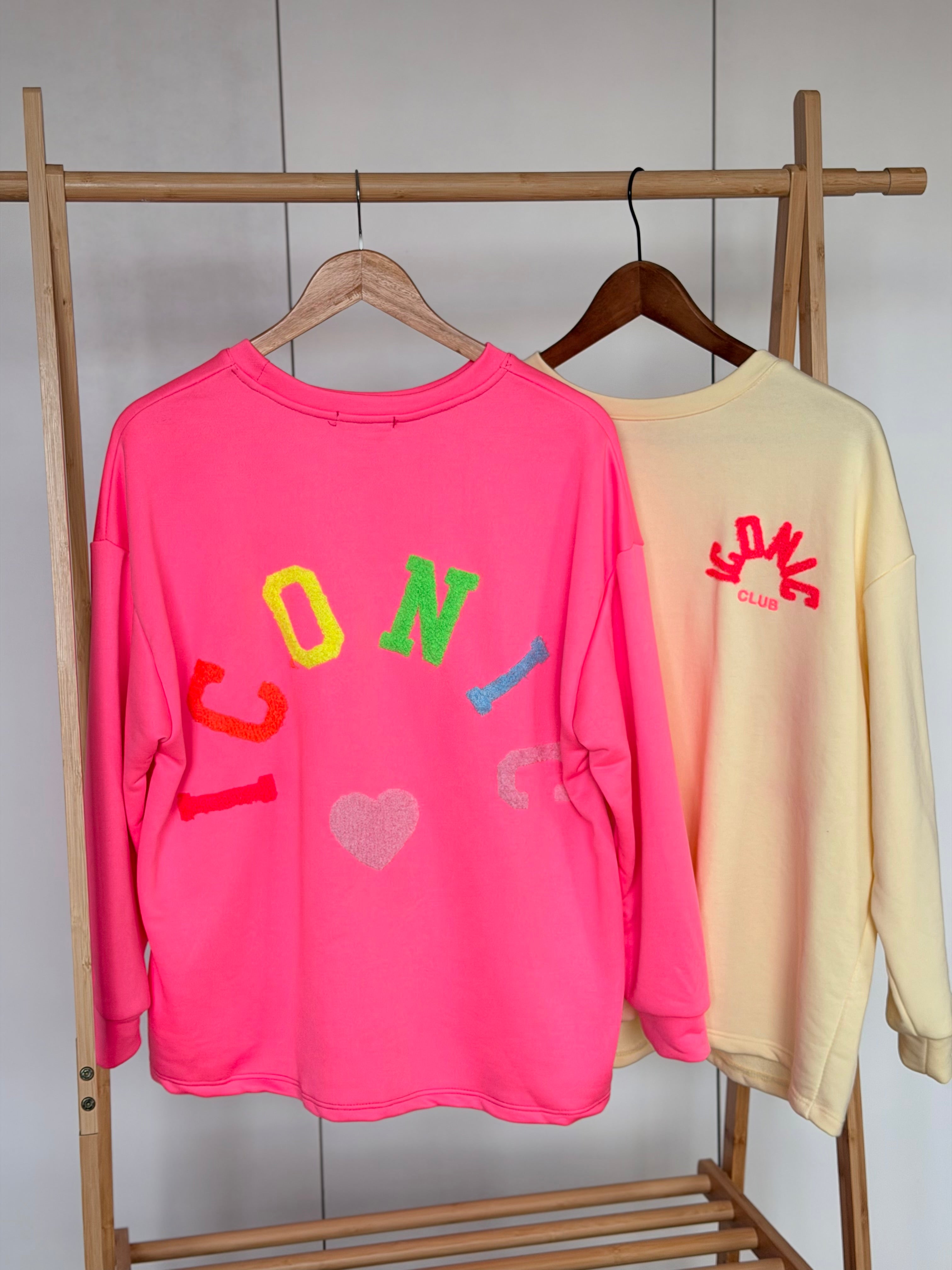 Sweat ICONIC multicolore - NORA Rose fuschia