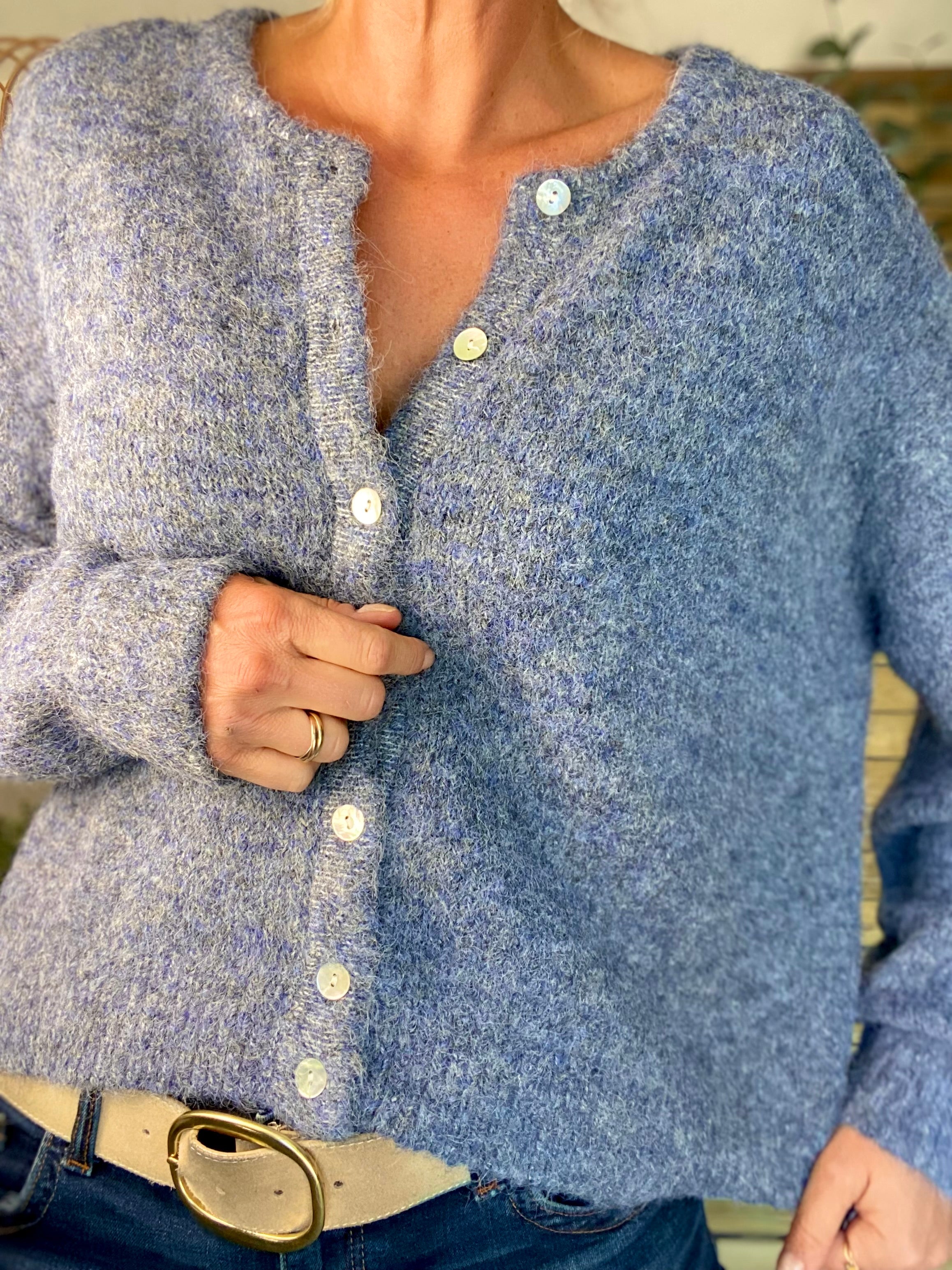 Gilet en maille MERYL - Denim