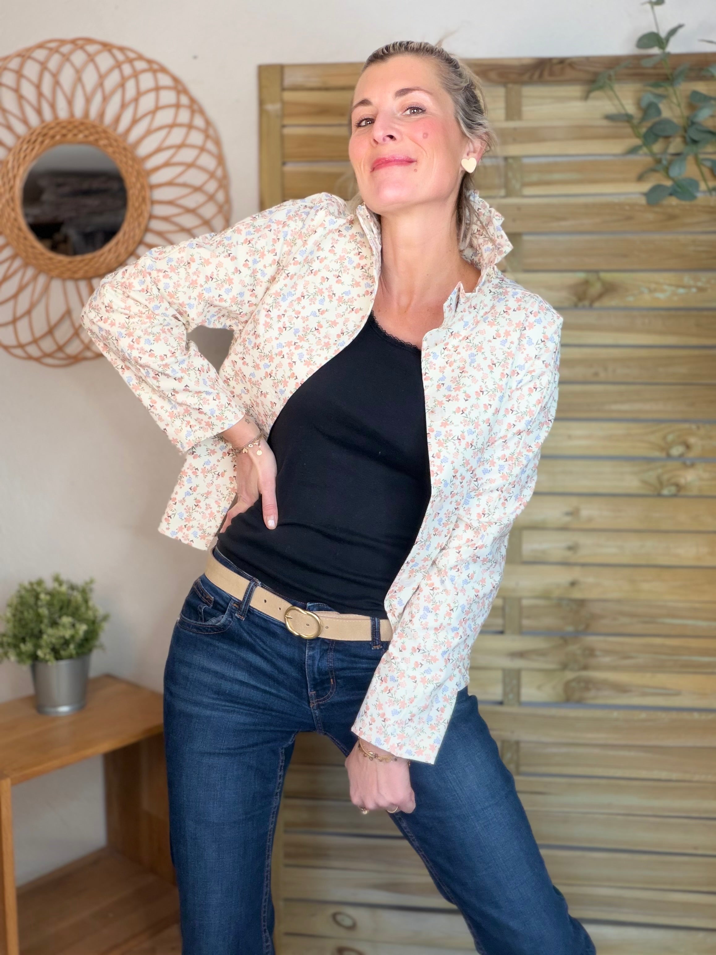 Veste col victorien NICKY Fleurie