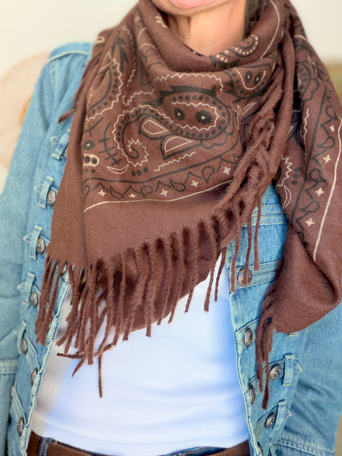 Écharpe Bandana Chocolat