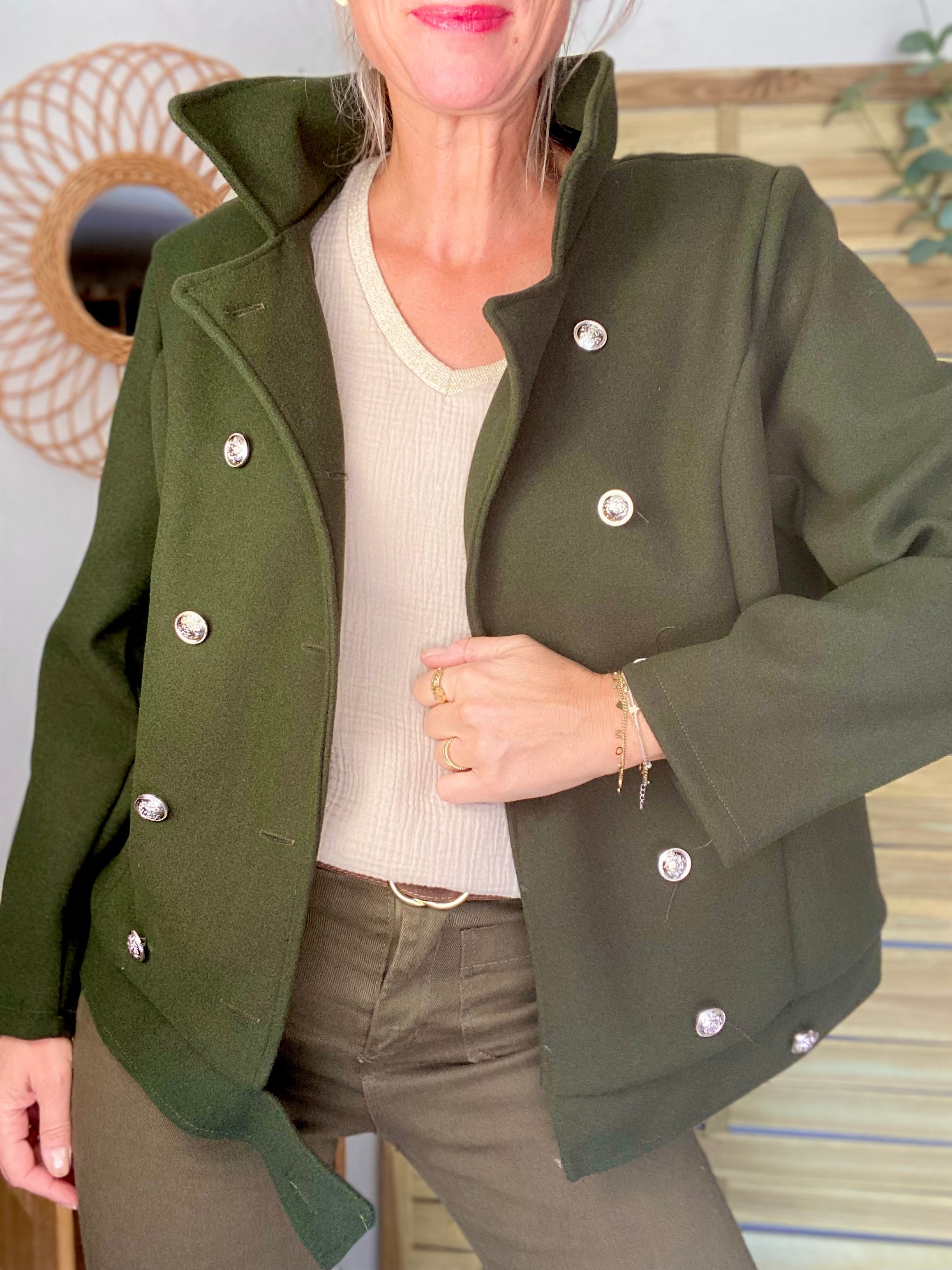 Veste caban légère JACK - Kaki foncé