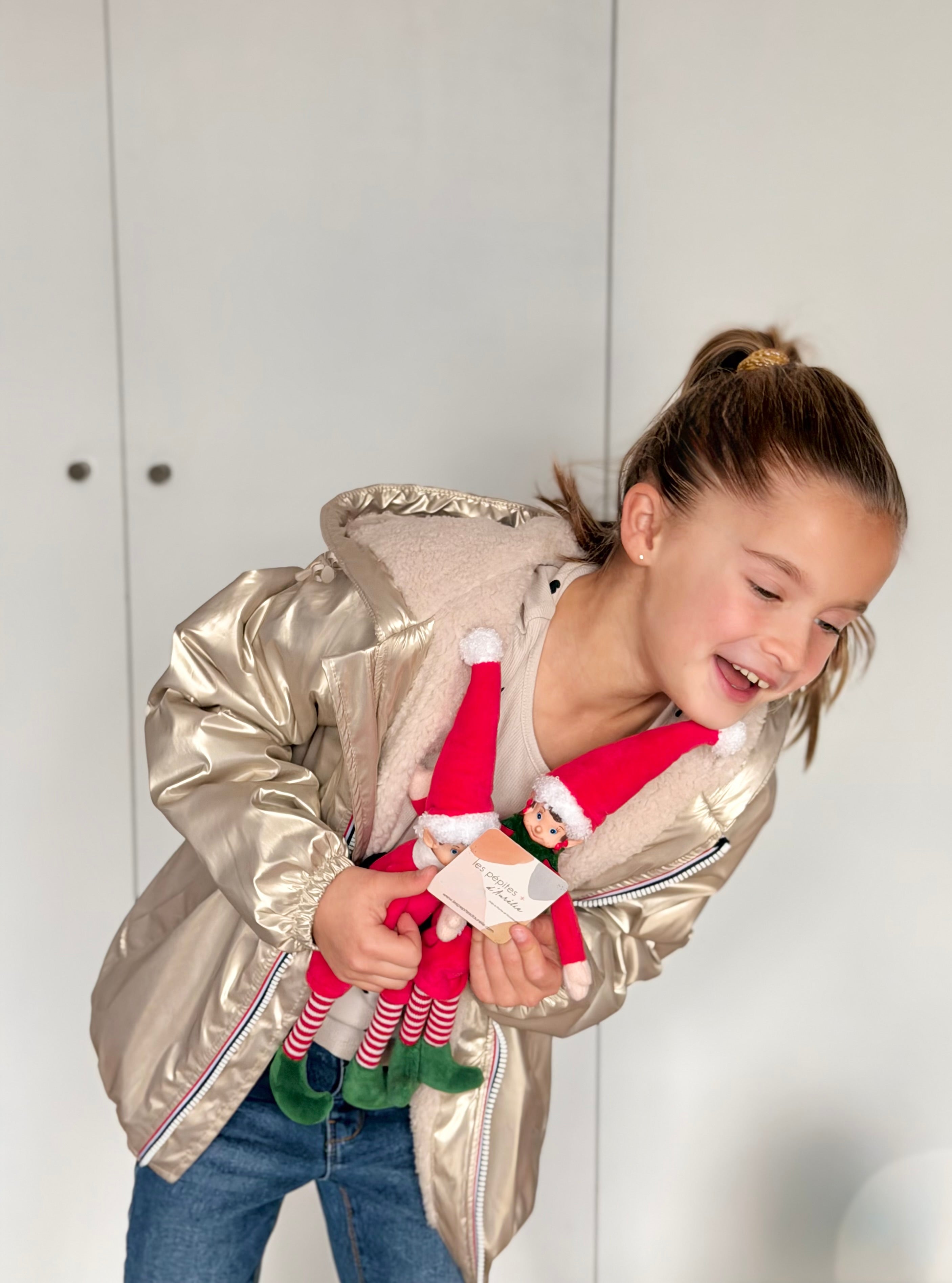 Parka Imperméable mixte LOUIS.E KIDS Sherpa - Doré - LAURA JO