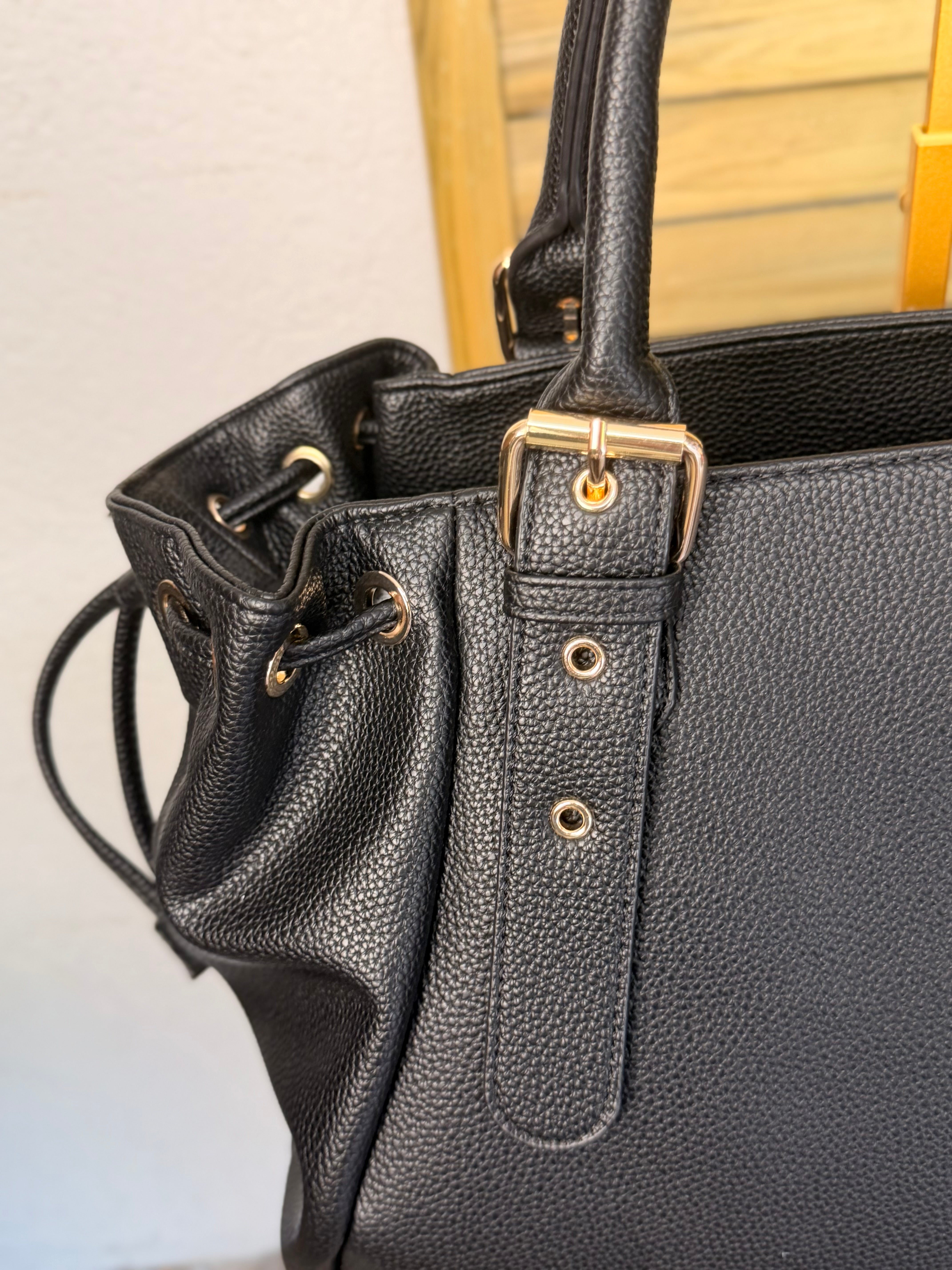 Sac cabas XL simili cuir CLÉA Noir