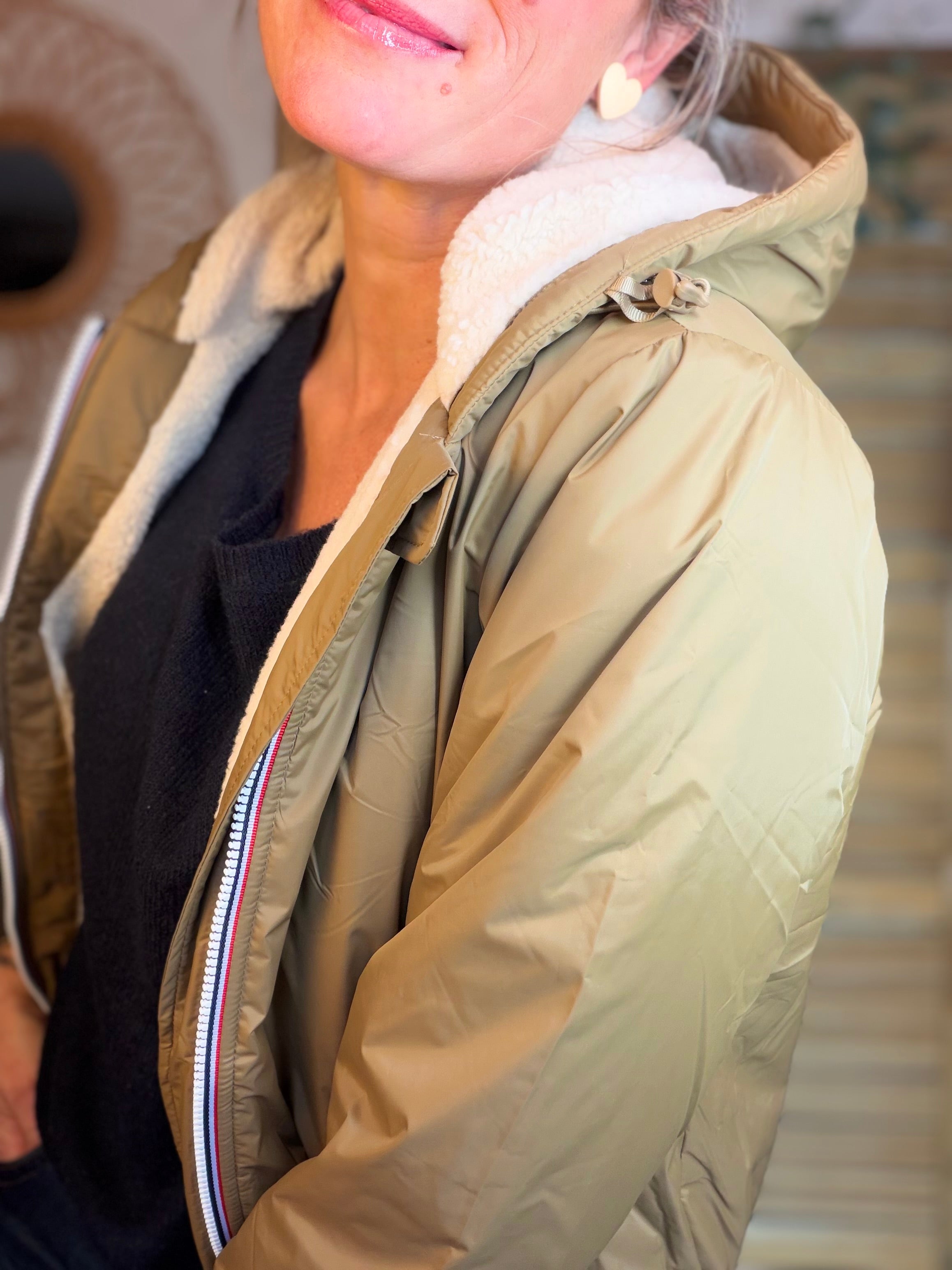 Parka Imperméable LOUISE COURT sherpa - Camel - LAURA JO