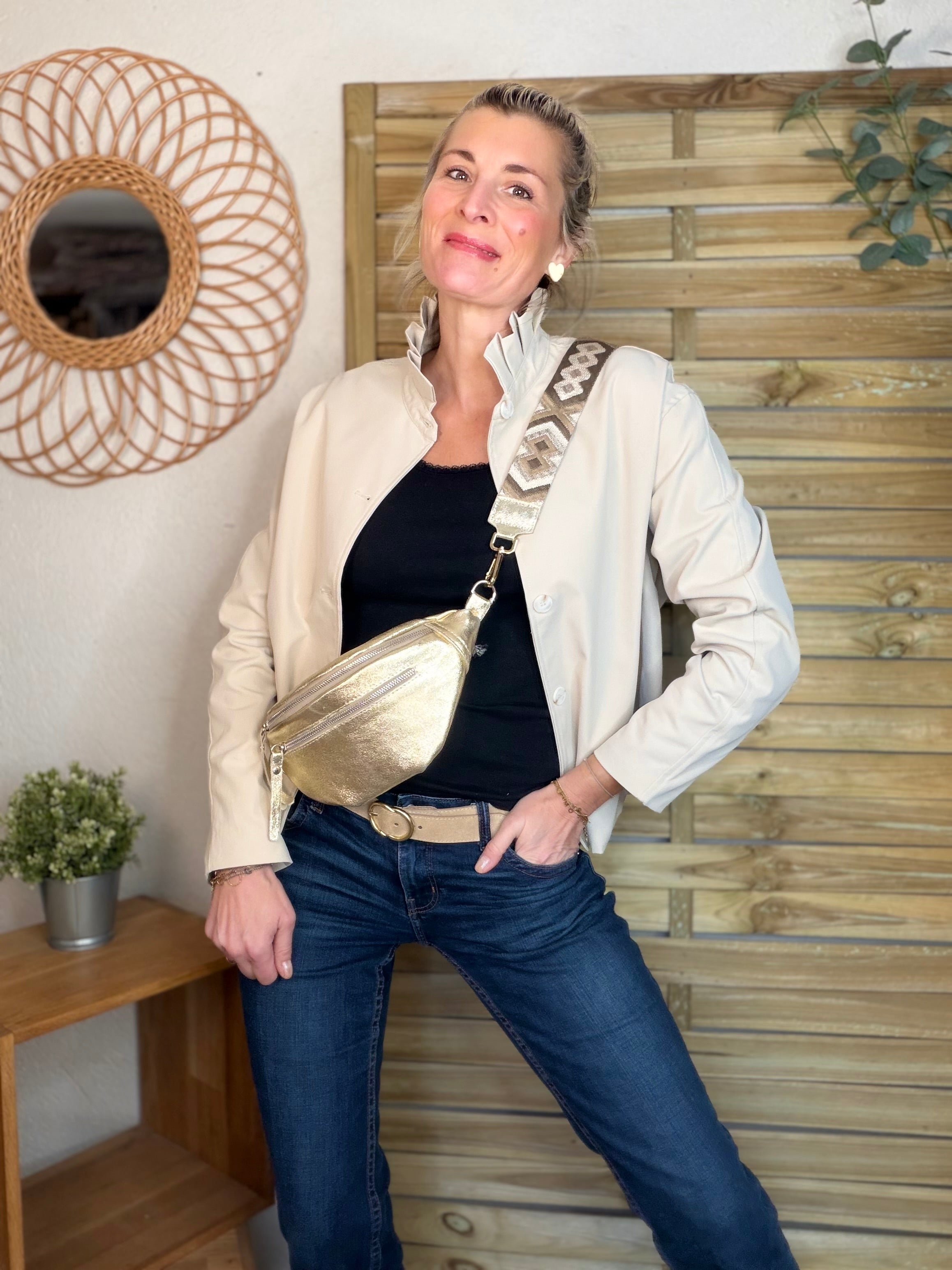 Veste col victorien NICKY Beige