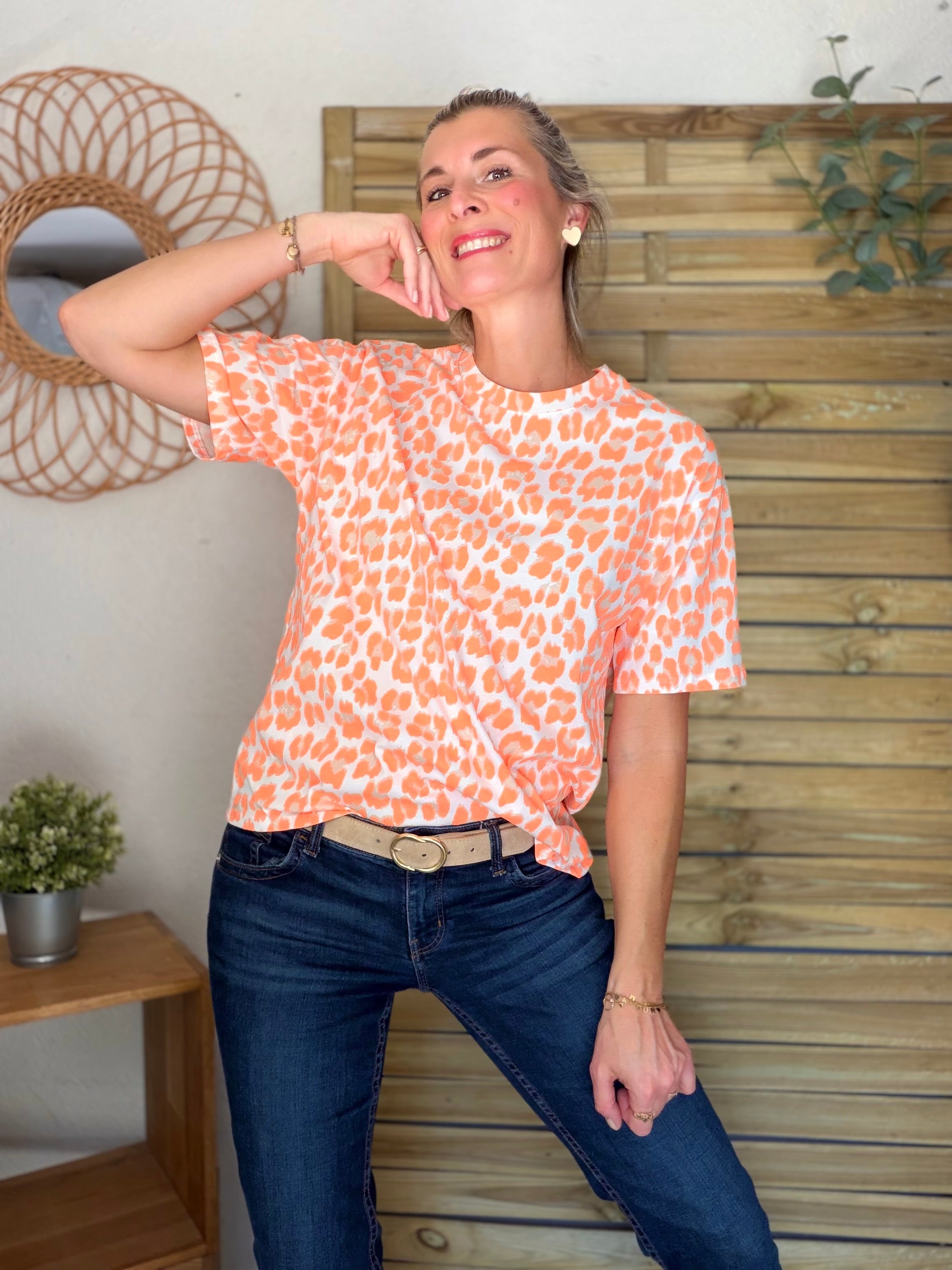 Tee shirt Léo ODESSA Orange fluo