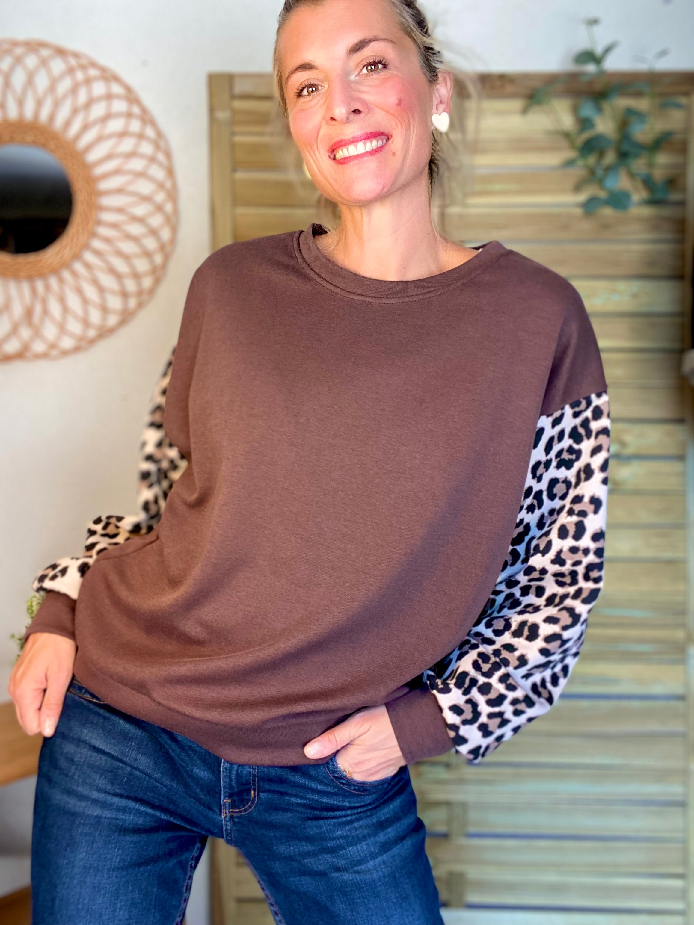Sweat ample manches Léo LAURINE 🐆