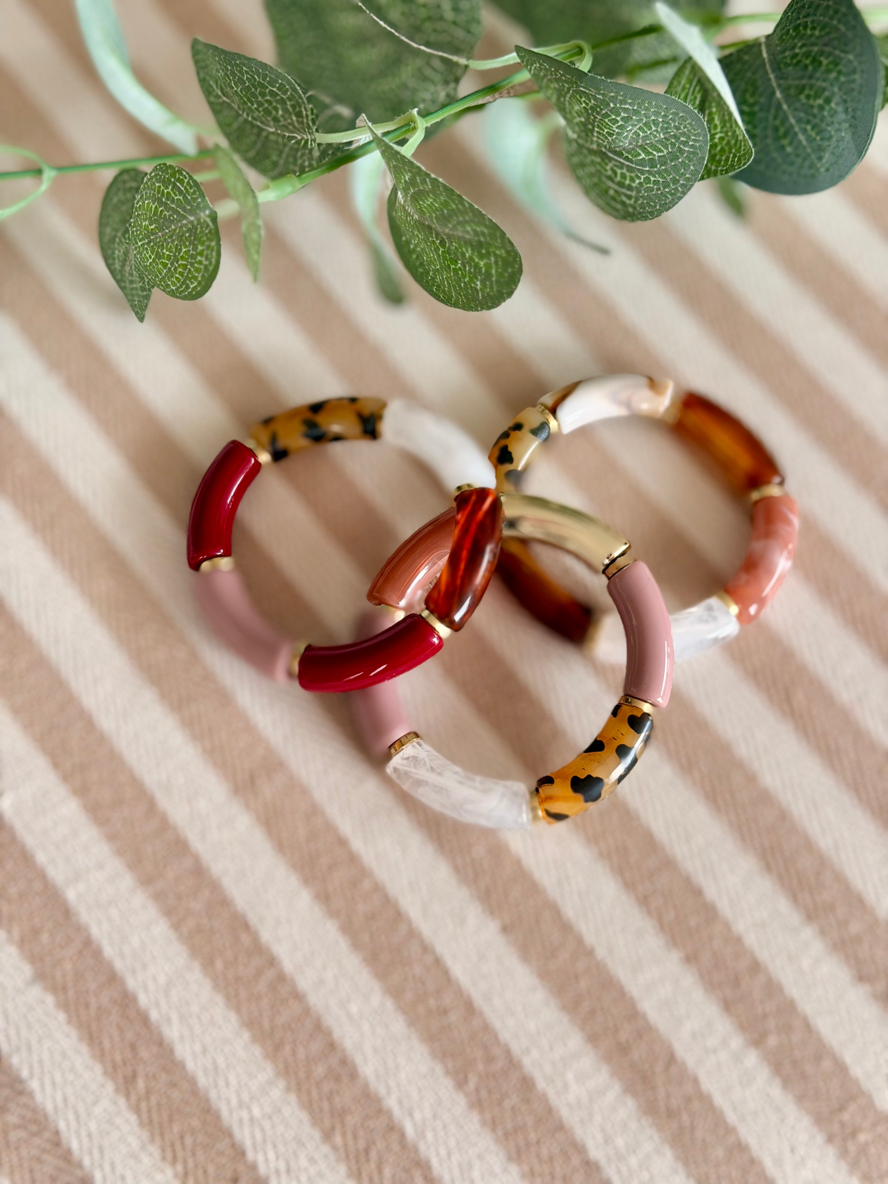 Bracelet jonc élastiqué motif Léo 🐆 ÉMILIA