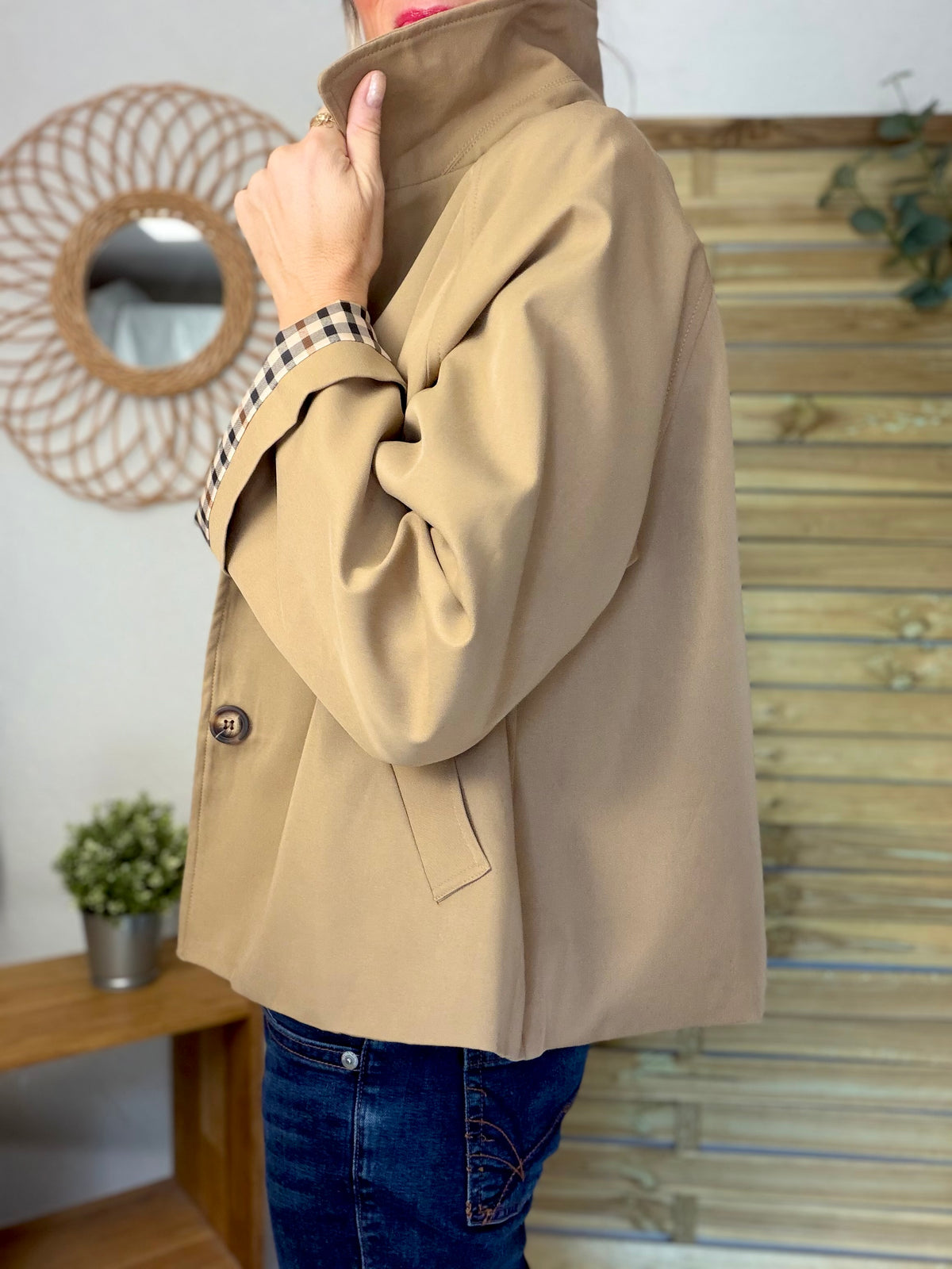 ⚡️ ARRIVAGE • Veste Trench, doublure à carreaux DANA Camel