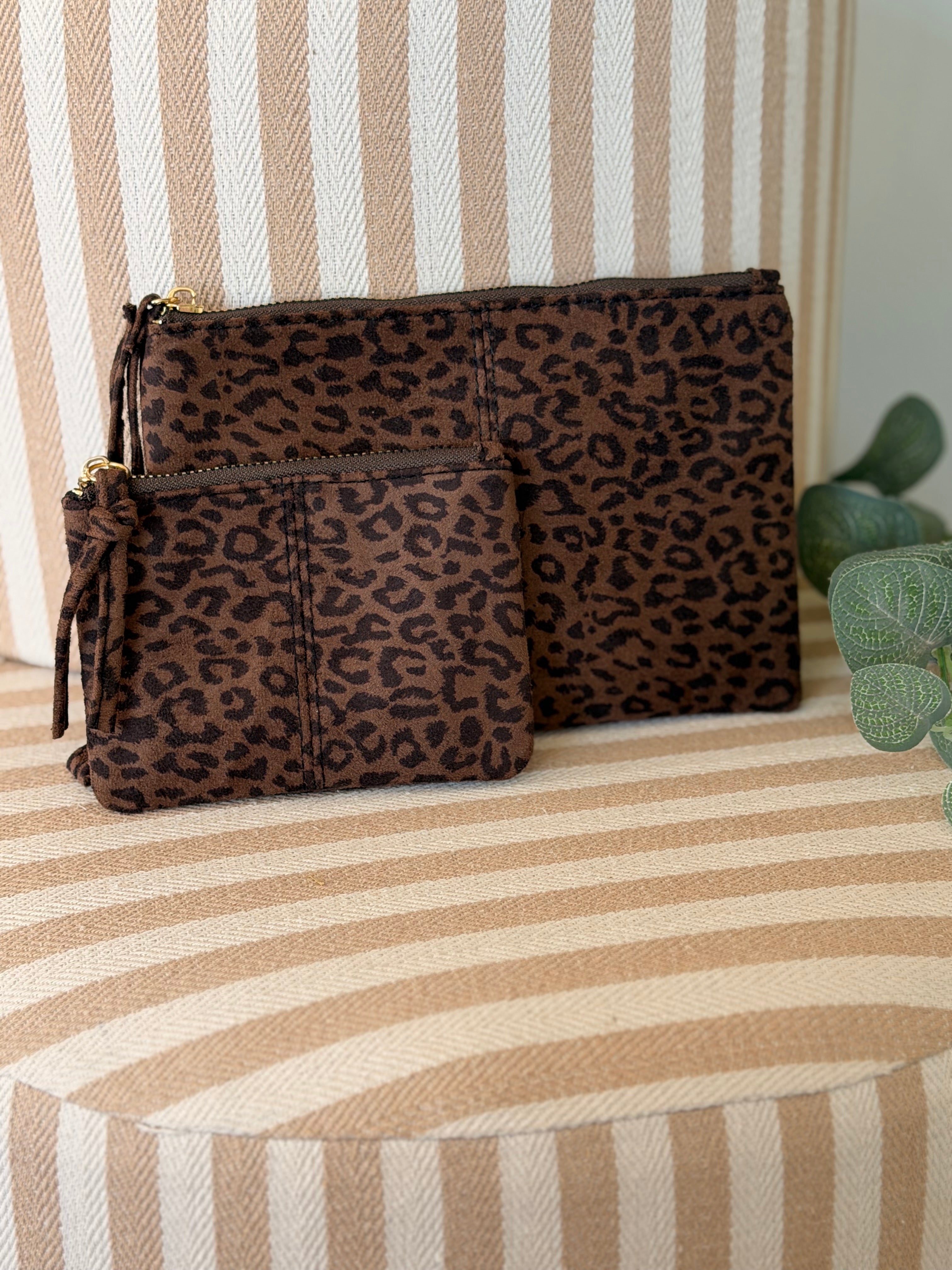 Duo de pochettes en suédine Léopard 🐆 TAO