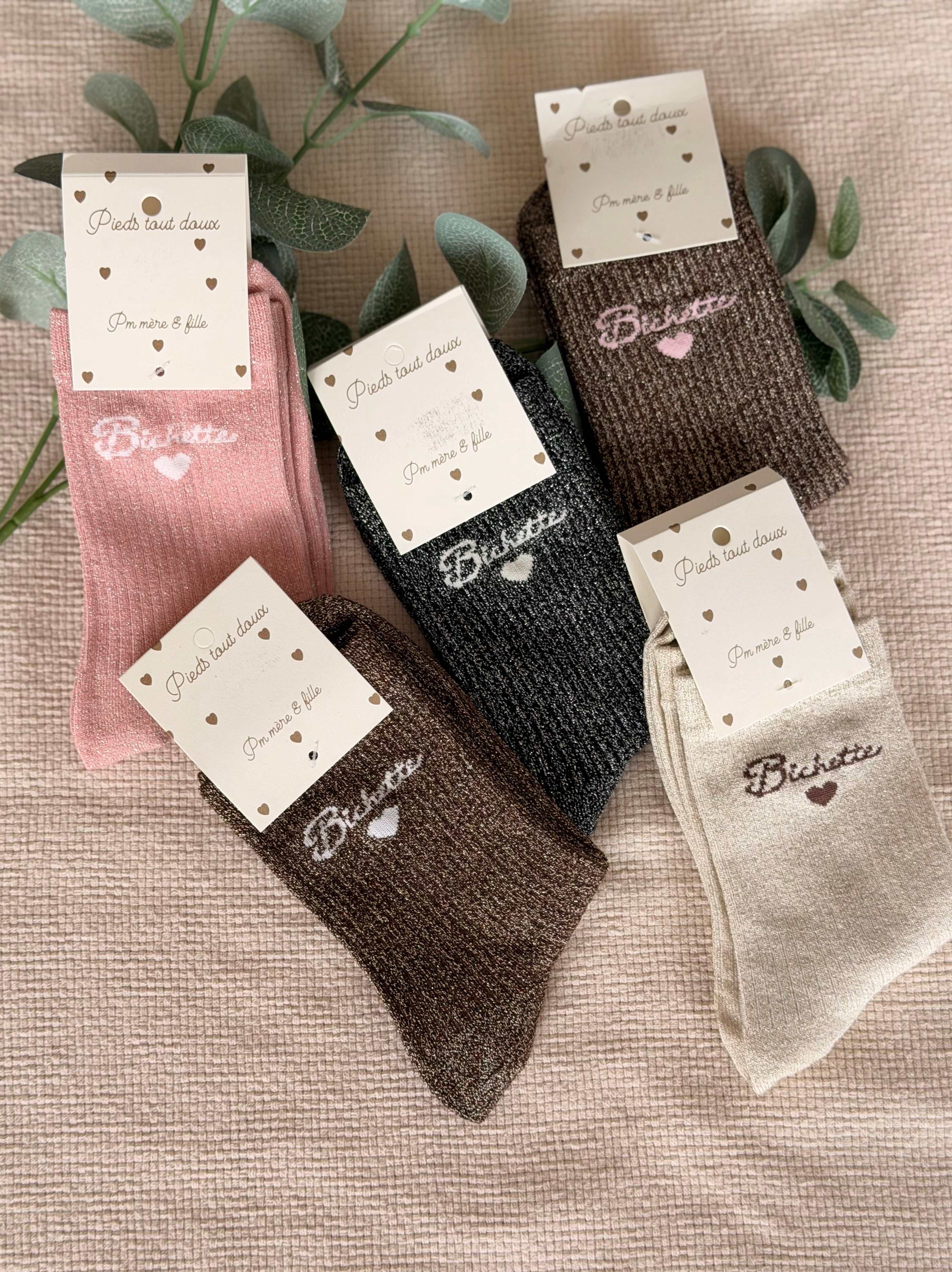 Chaussettes scintillantes glitter ZIA - Bichette