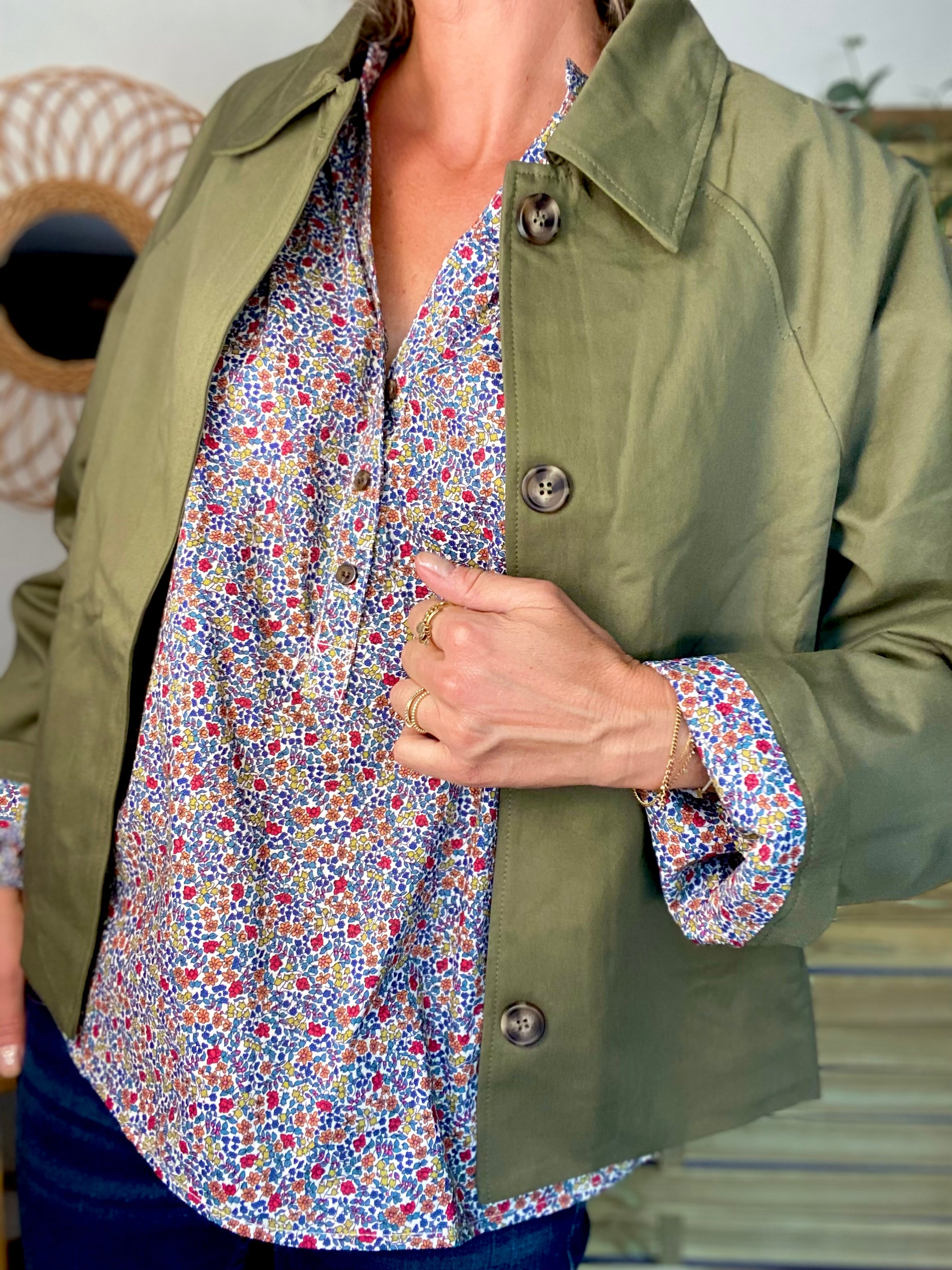 Blouse ample Liberty bleu EDWIGE