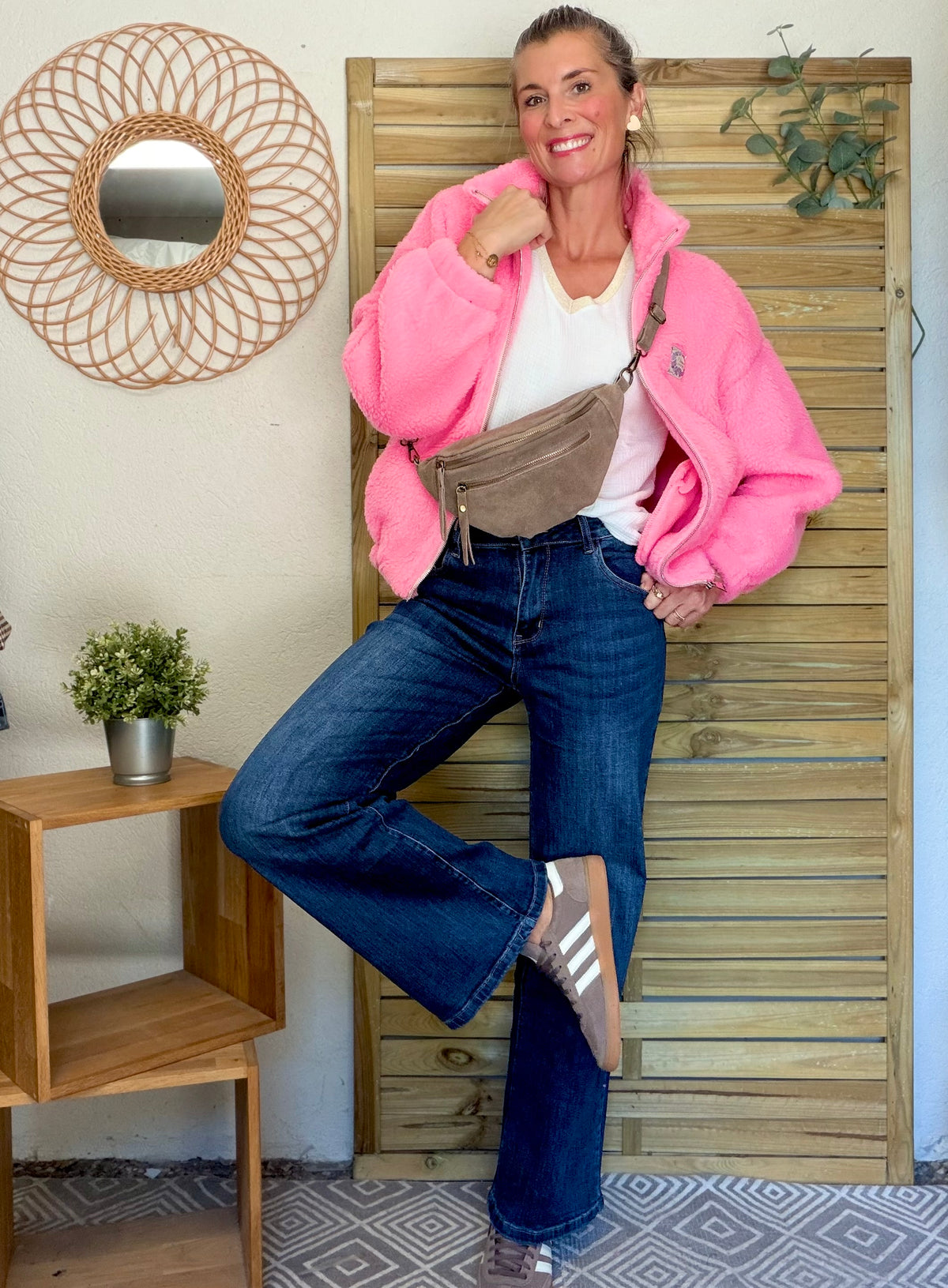 Pantalon Jean Wide leg BAPTISTE Bleu