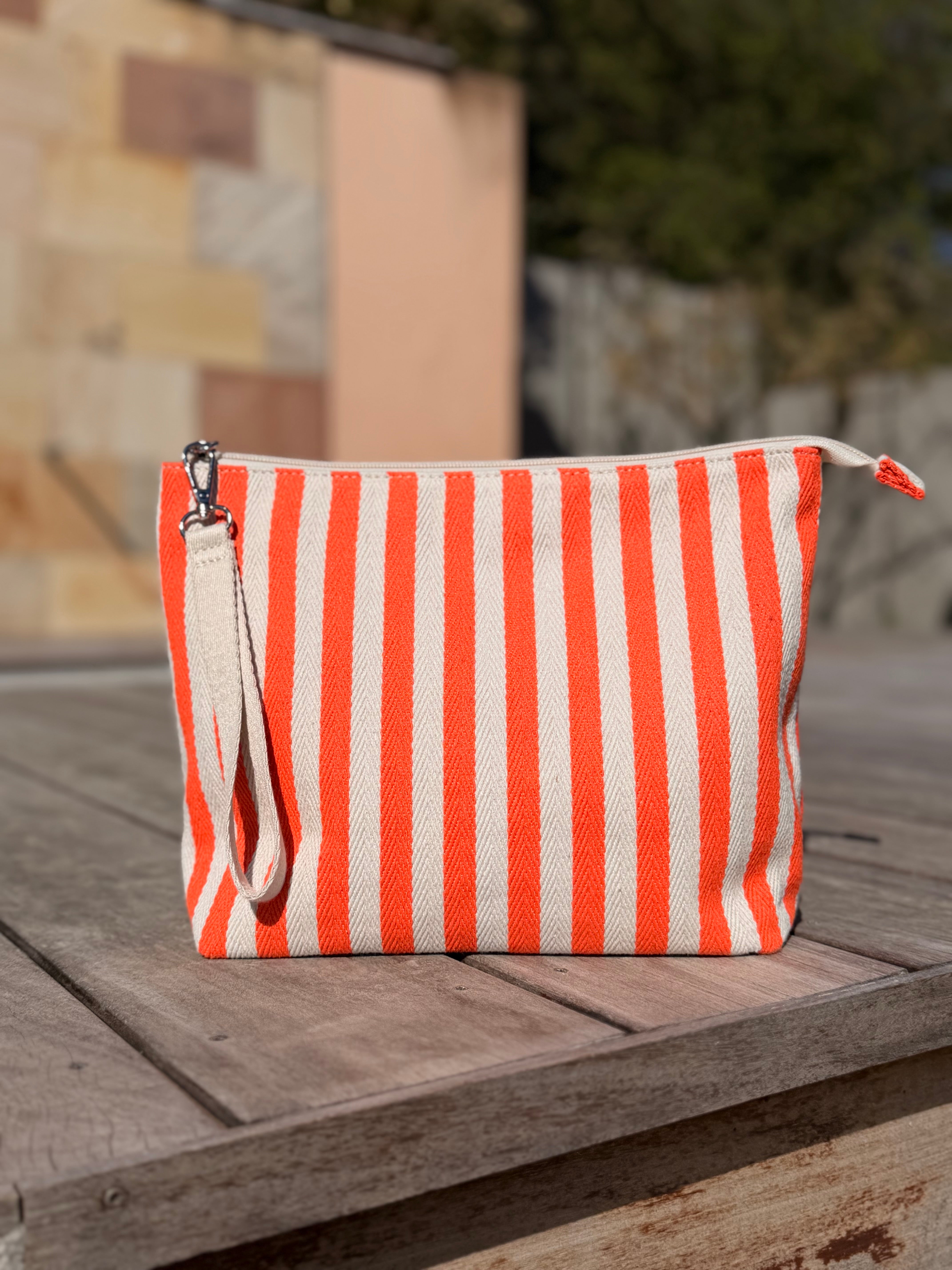 Pochette / Trousse de toilette rayée PAULINA