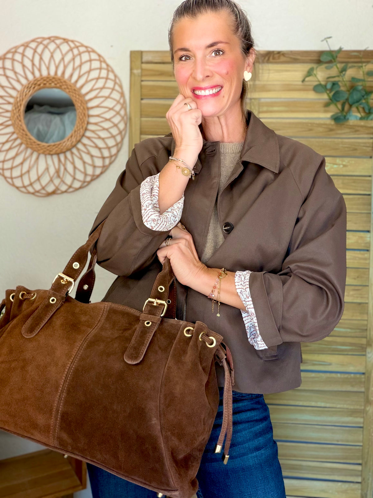 Veste Trench avec Liberty - MADELEINE Chocolat