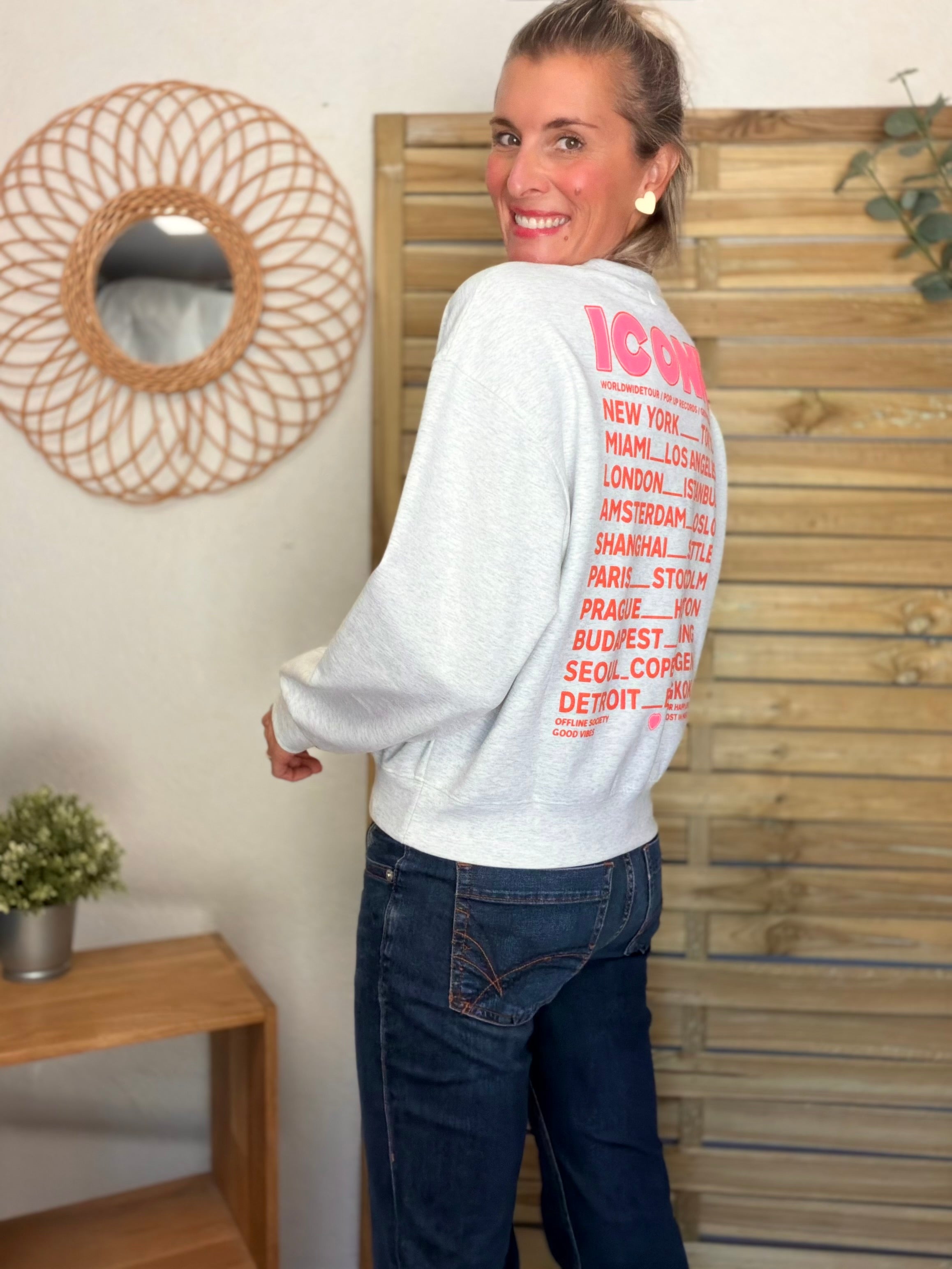 Sweat ICONIC ultra doux OMBLINE - Gris