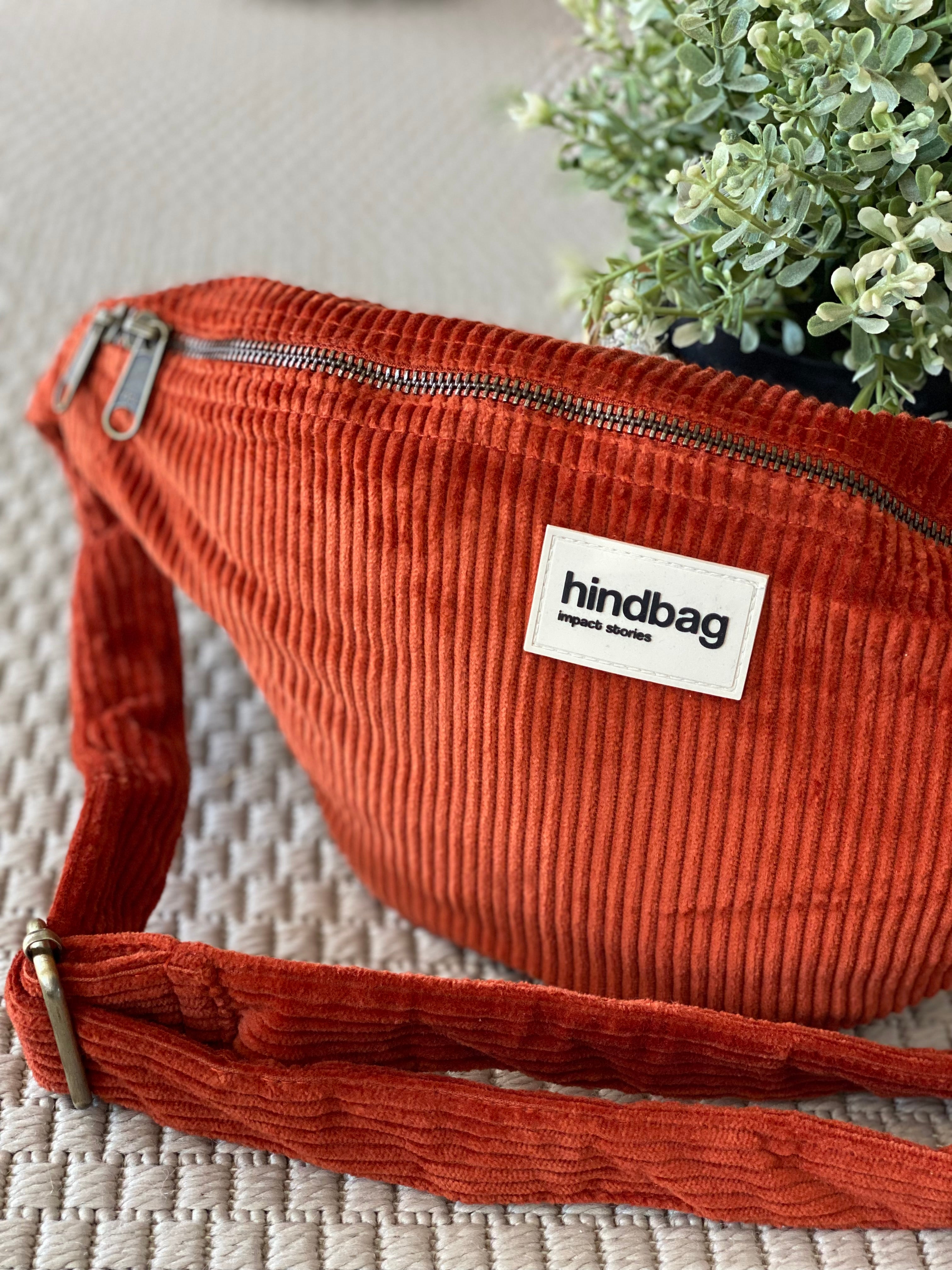 Sac banane XL HINDBAG Sasha Velours Brique