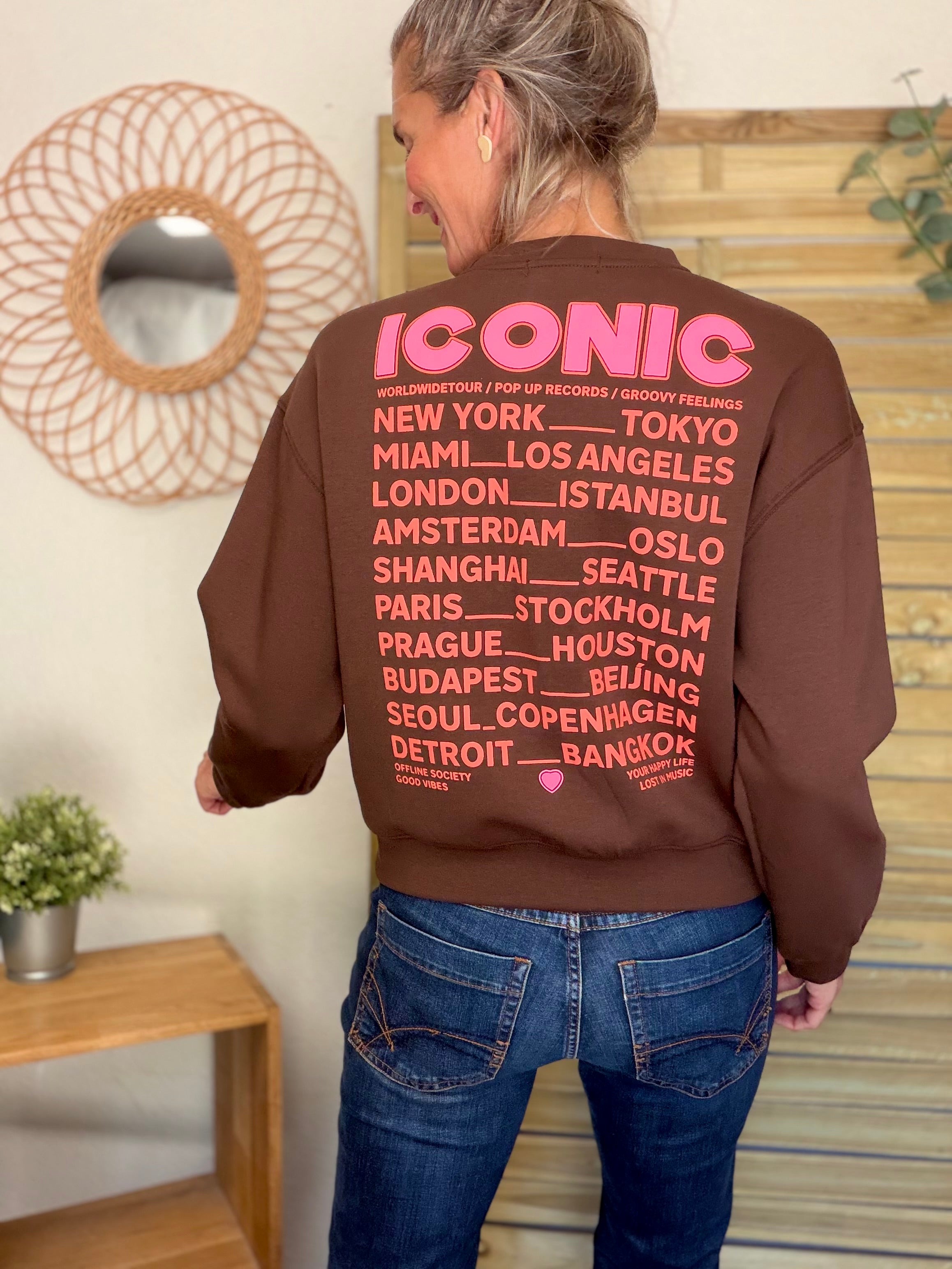 Sweat ICONIC ultra doux OMBLINE - Chocolat