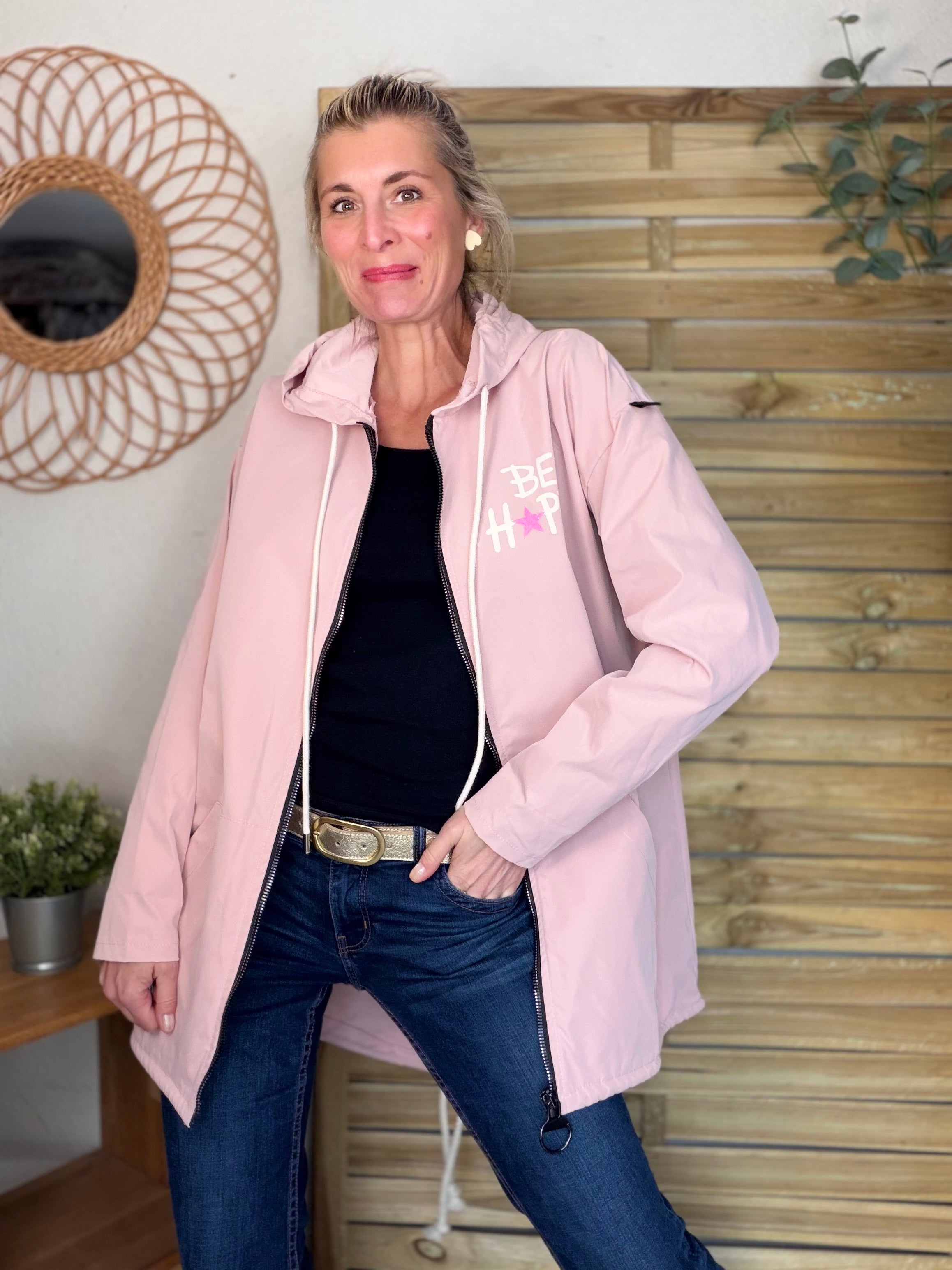 Veste Coupe vent long LESLIE - Rose clair
