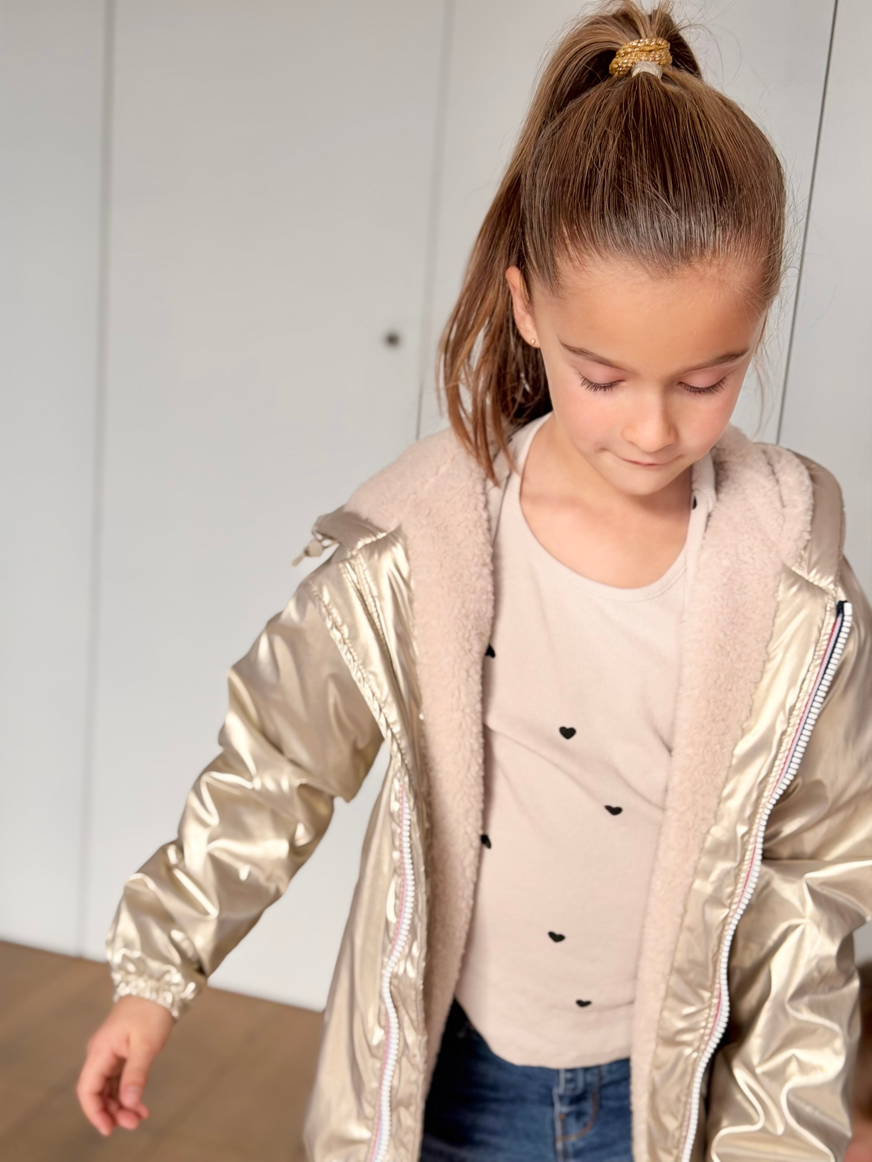 Parka Imperméable mixte LOUIS.E KIDS Sherpa - Doré - LAURA JO