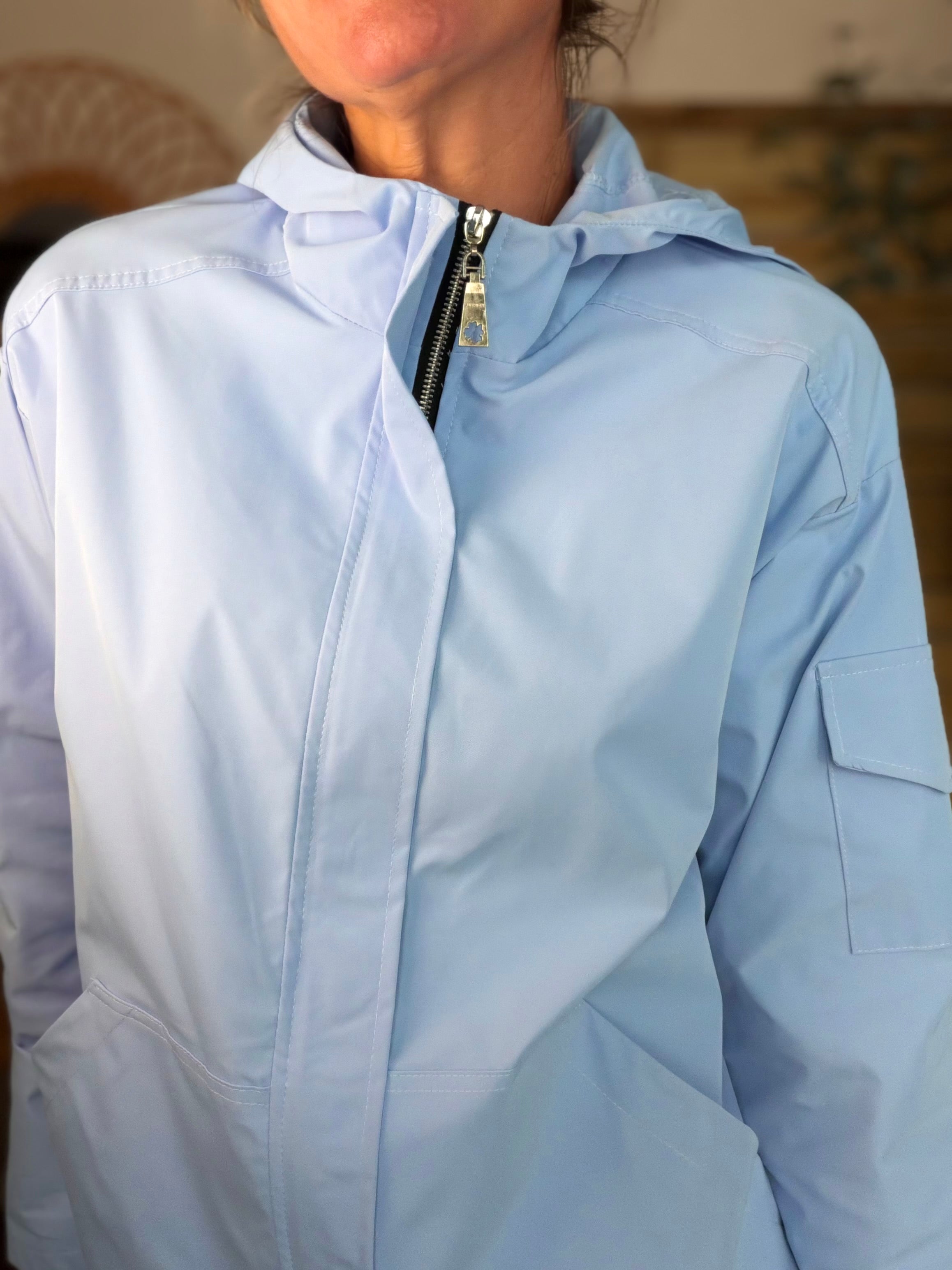 Veste Coupe vent court LIZZIE - Bleu ciel