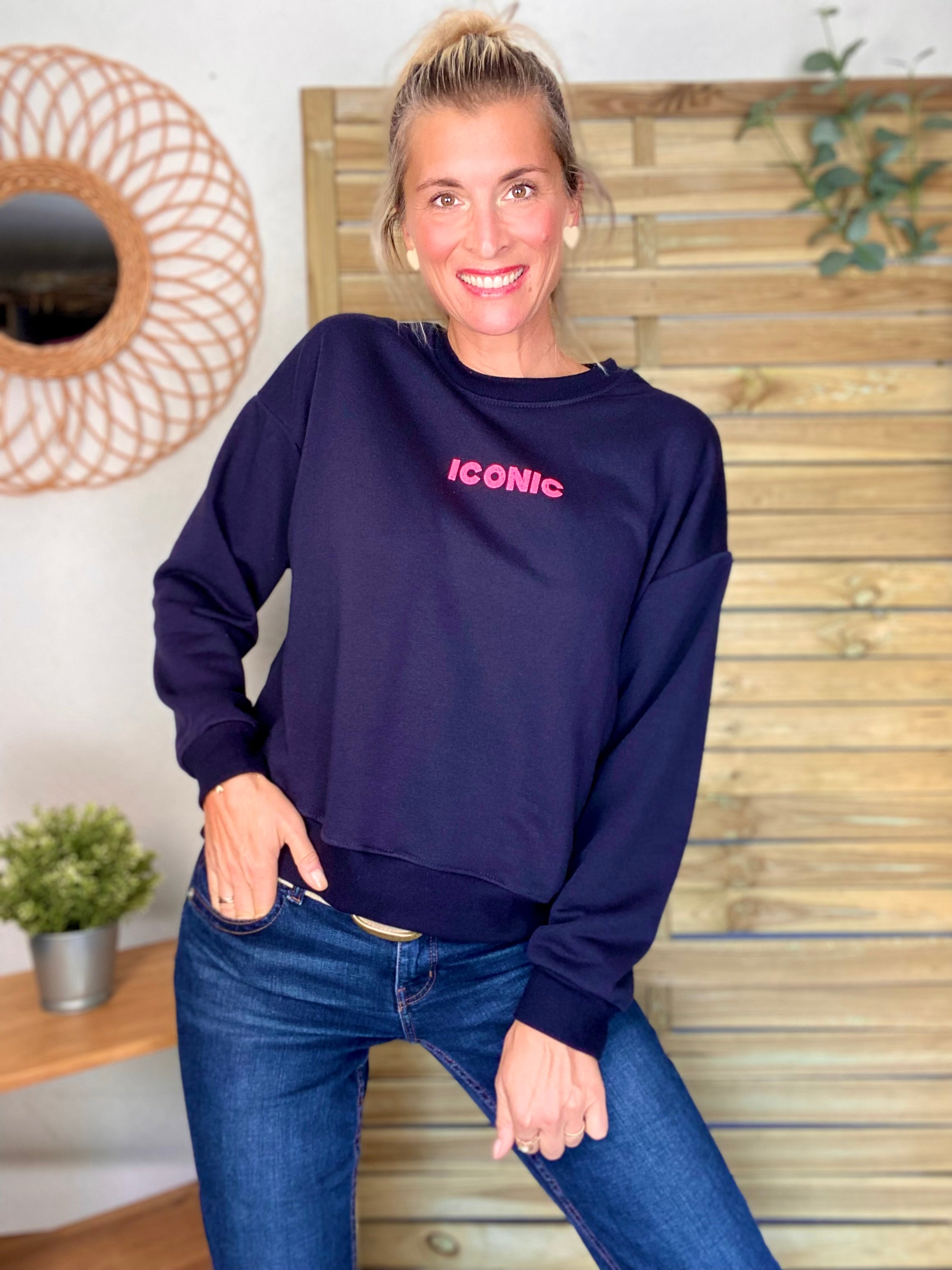 Sweat ICONIC COLINE - Bleu marine