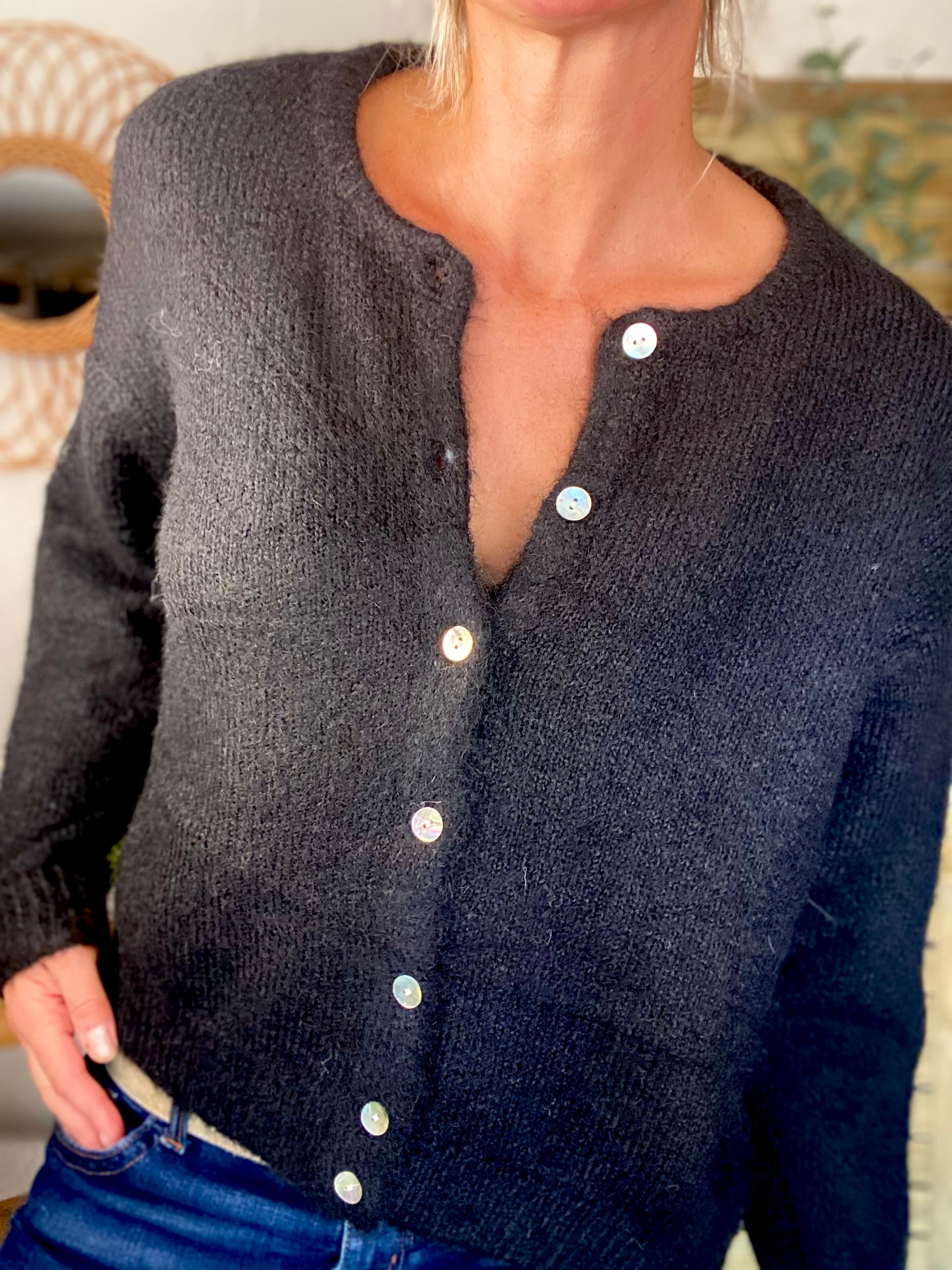 Gilet en maille SYDNEY - Noir