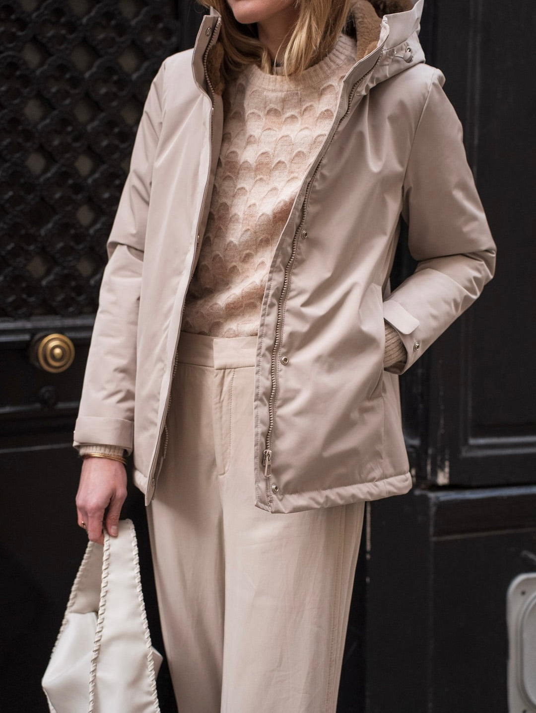 LAURA JO - Parka fourrée imperméable AMBRE MI-LONG - Beige / Camel