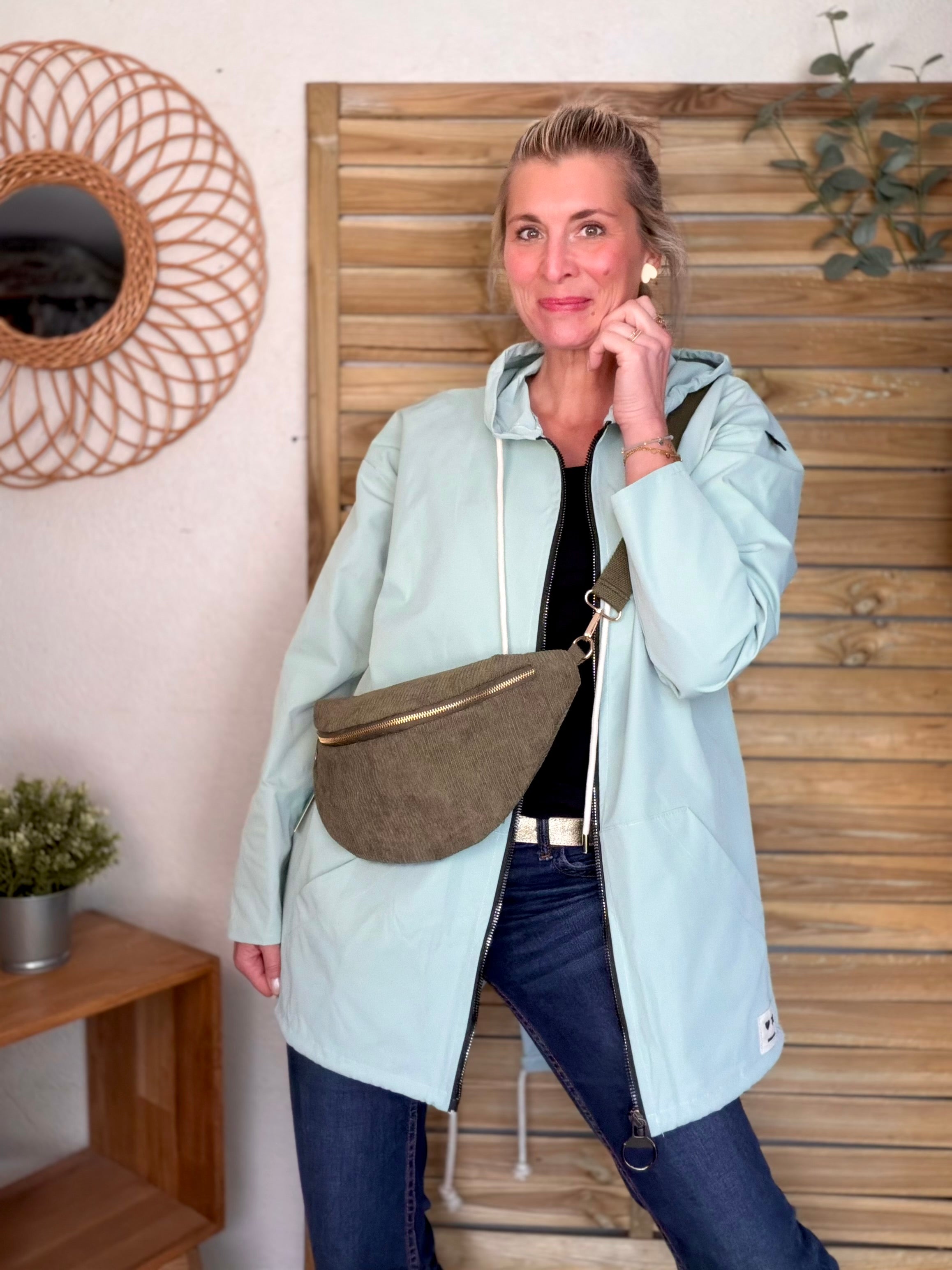 Veste Coupe vent long LESLIE - Vert d'eau