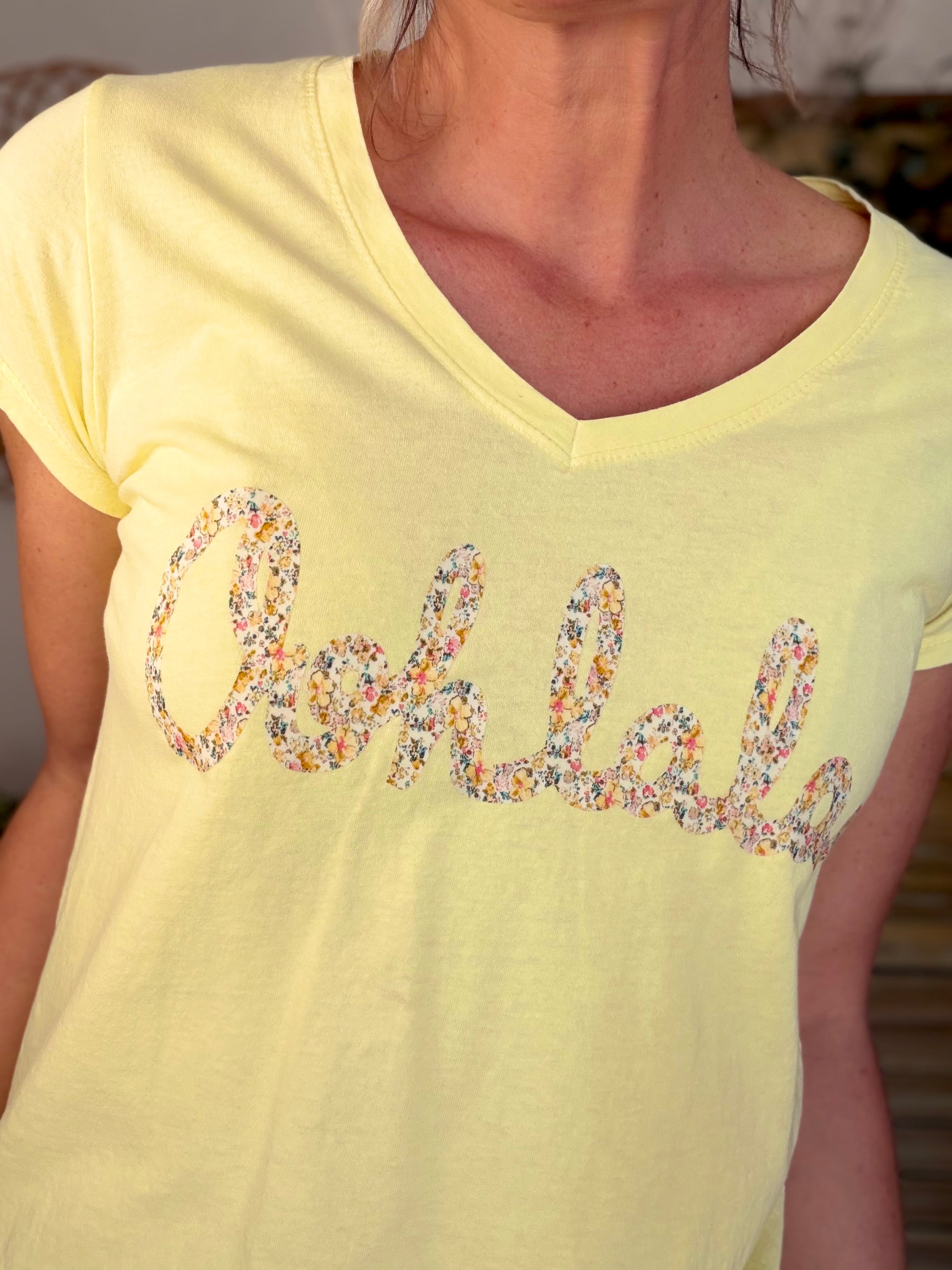 Tee shirt Ohlala Liberty VERA Jaune