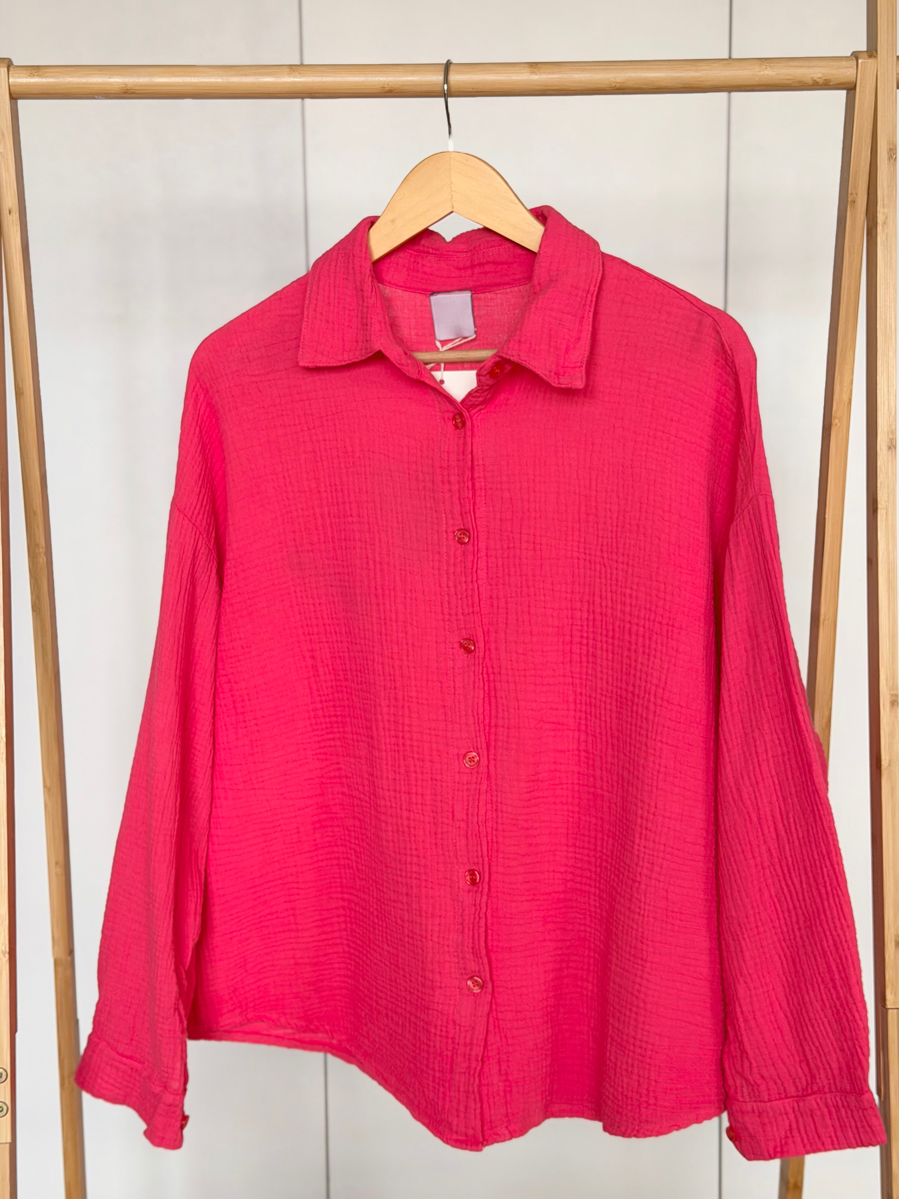 Chemise en gaze de coton ICONIC - ALANIS Rose fuschia