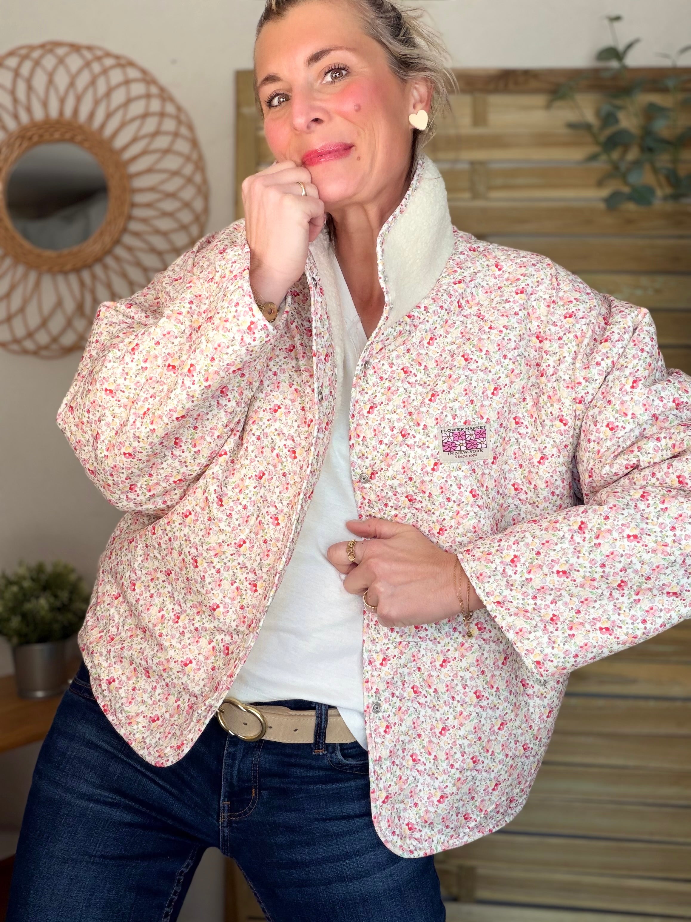 Veste réversible Sherpa ODETTE Liberty / Écru