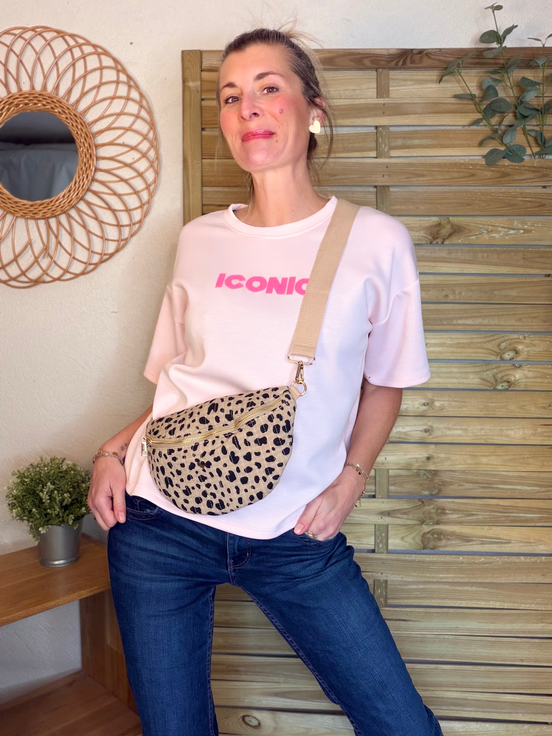 Tee shirt ICONIC - THÉA Rose clair