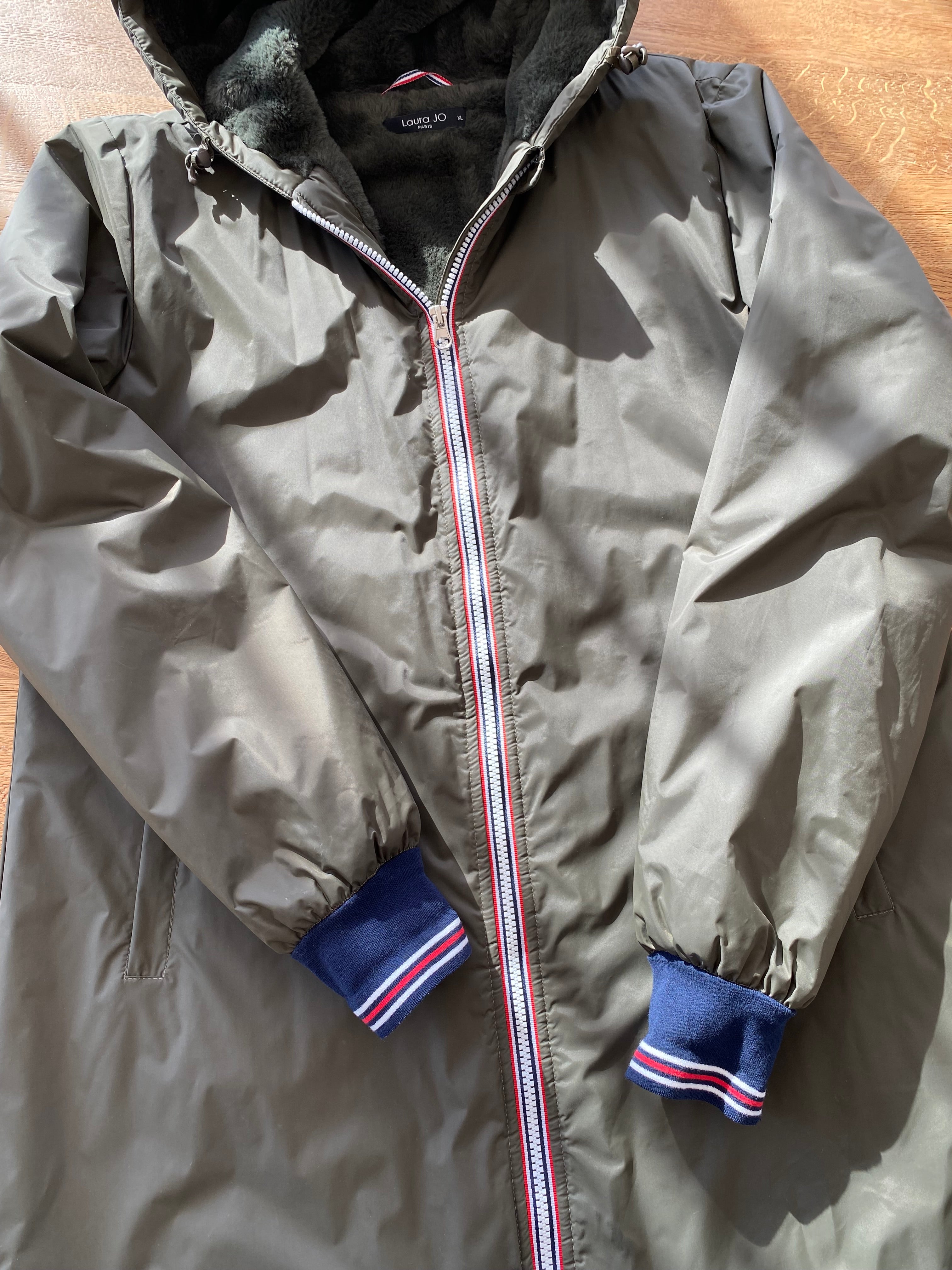 Parka Imperméable LOUISE LONG fourré - Kaki - Laura Jo