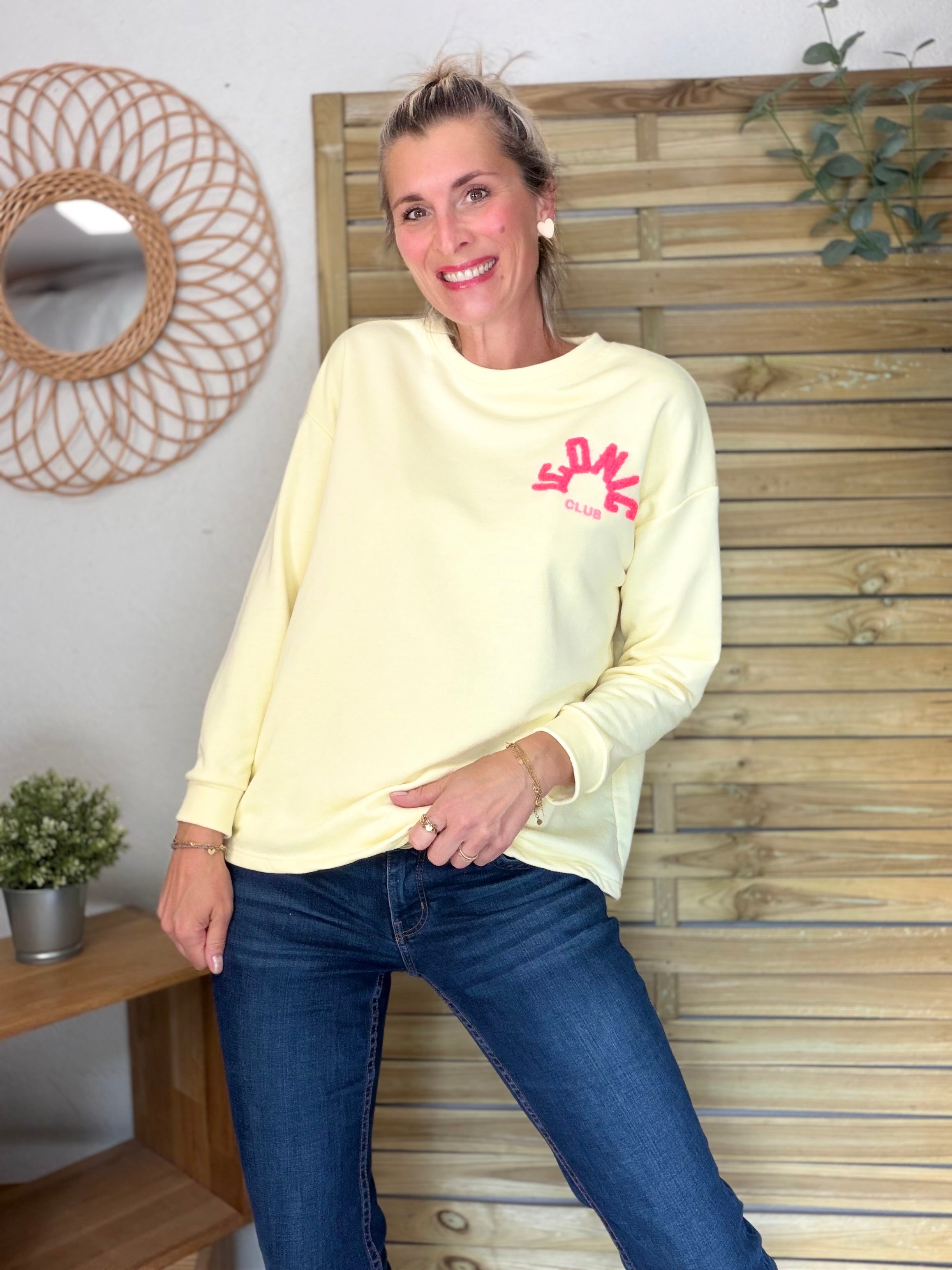 Sweat ICONIC multicolore - NORA Jaune