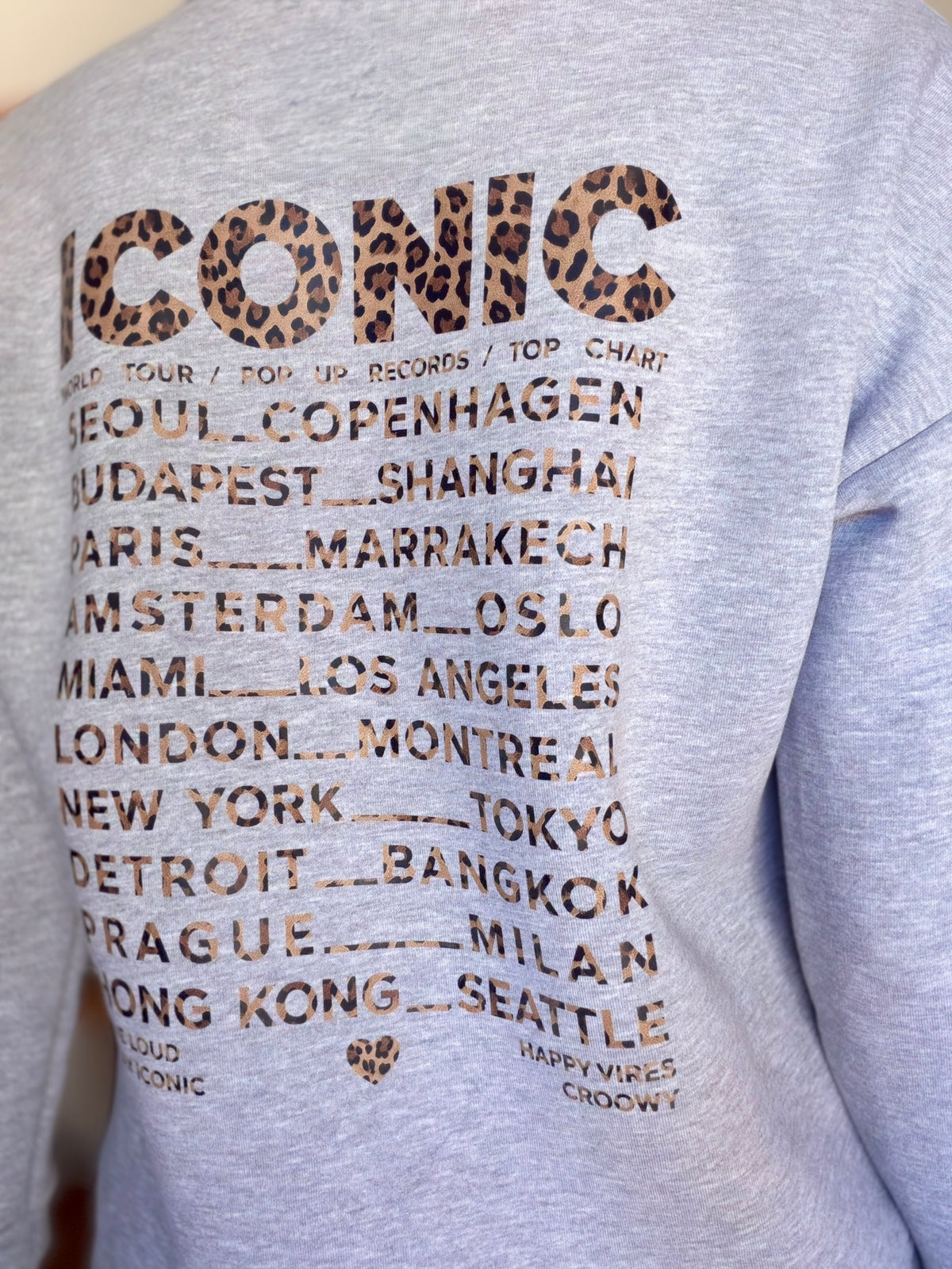 Sweat ICONIC Léo molleton ISALINE - Gris