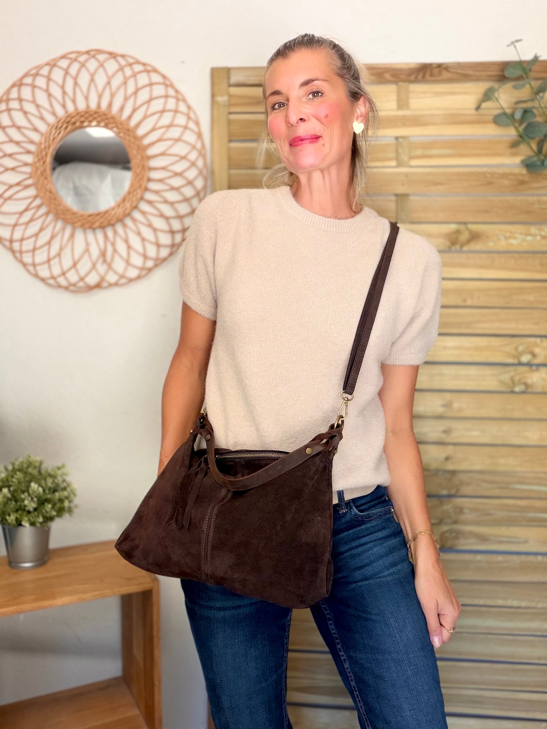 Pull laine et alpaga PEGGY - Beige