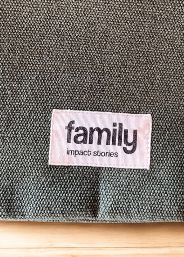 Sac banane en toile MUM OF - Kaki - FAMILY IMPACT STORIES
