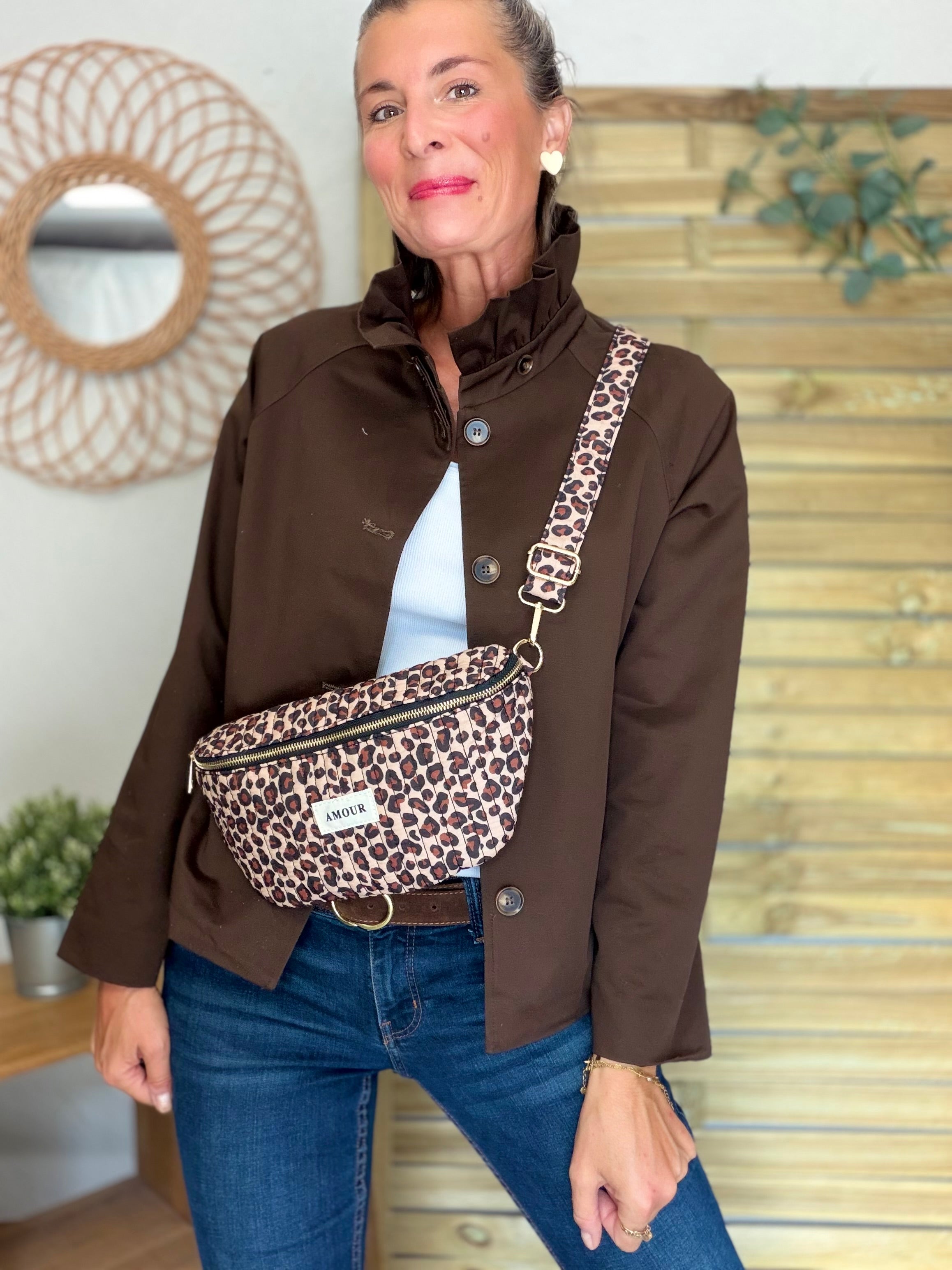 Sac banane matelassé Amour PAMELA - Léo 🐆