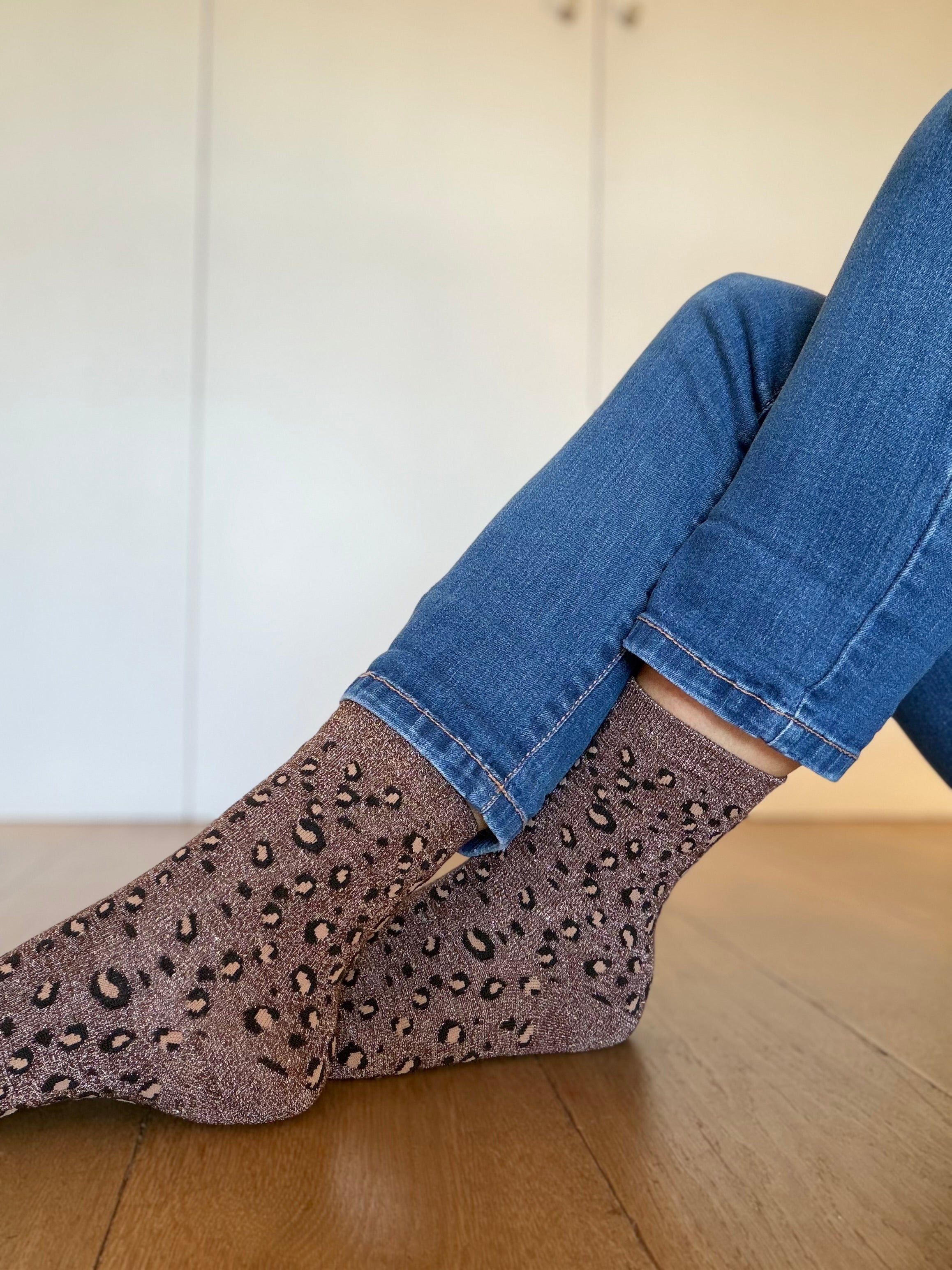 Chaussettes scintillantes glitter  ZAHO - Léo Choco