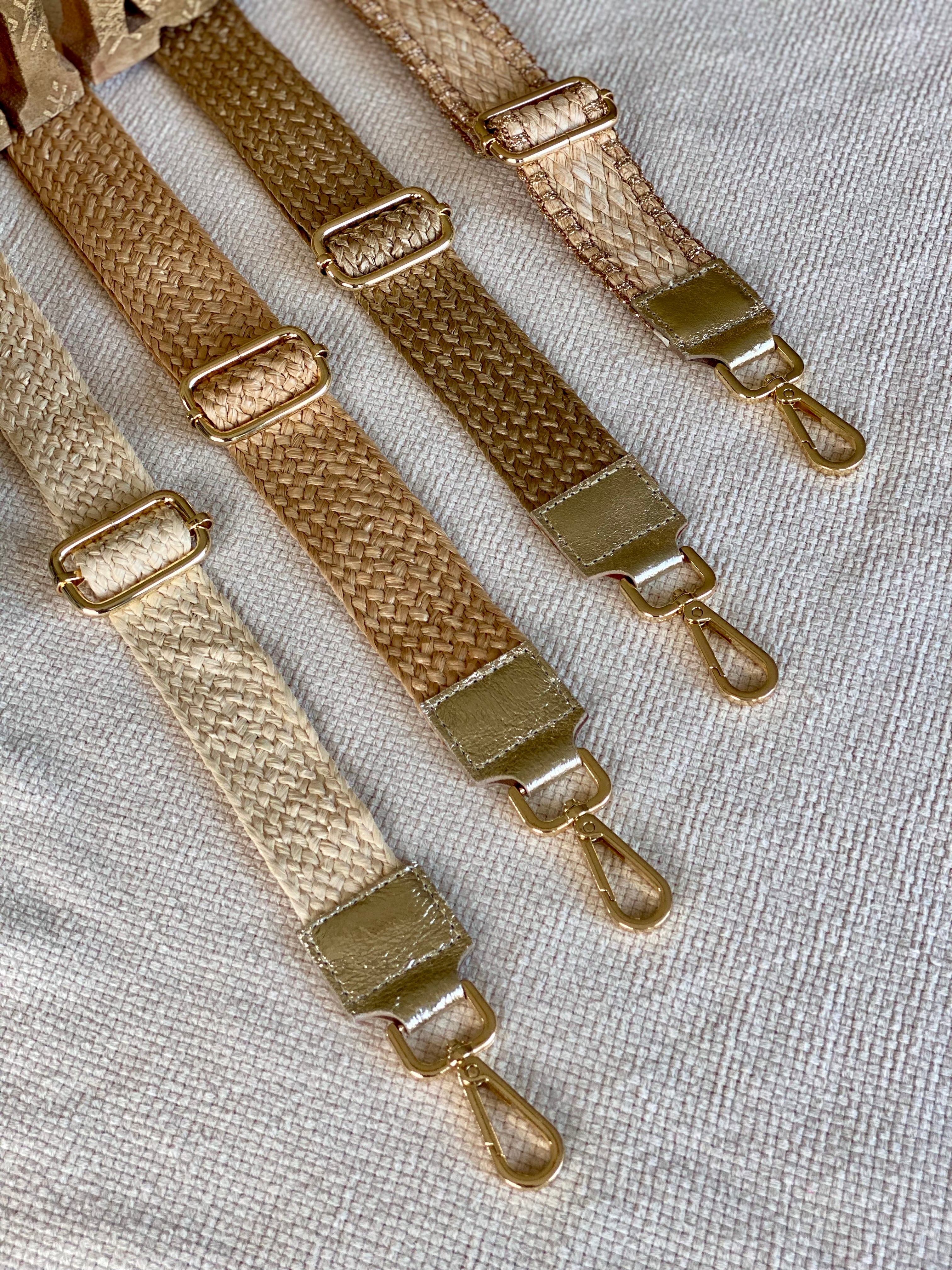 Sangle / Bandoulière pour sacs/ bananes - JENNY (effet paille)