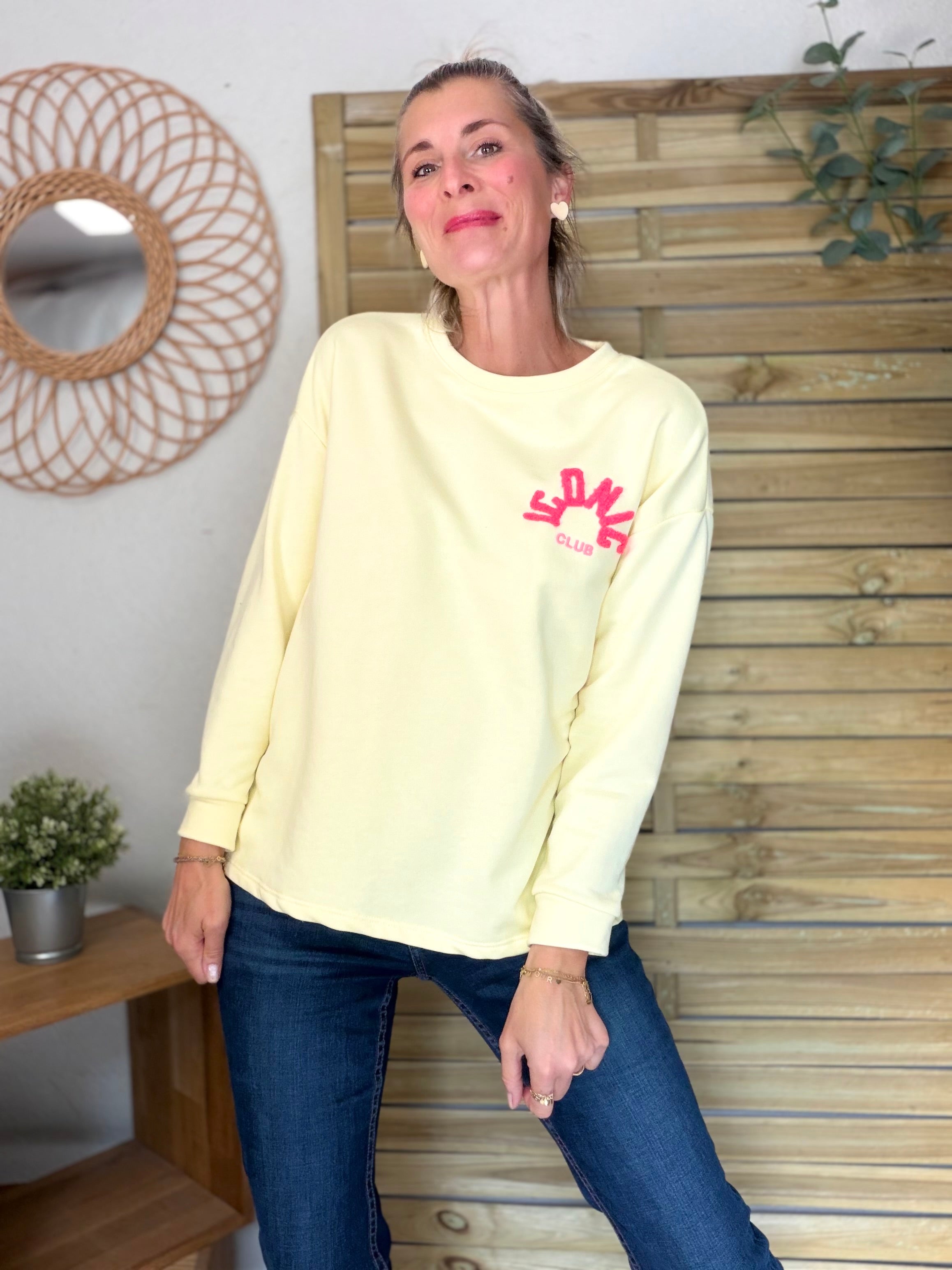 Sweat ICONIC multicolore - NORA Jaune