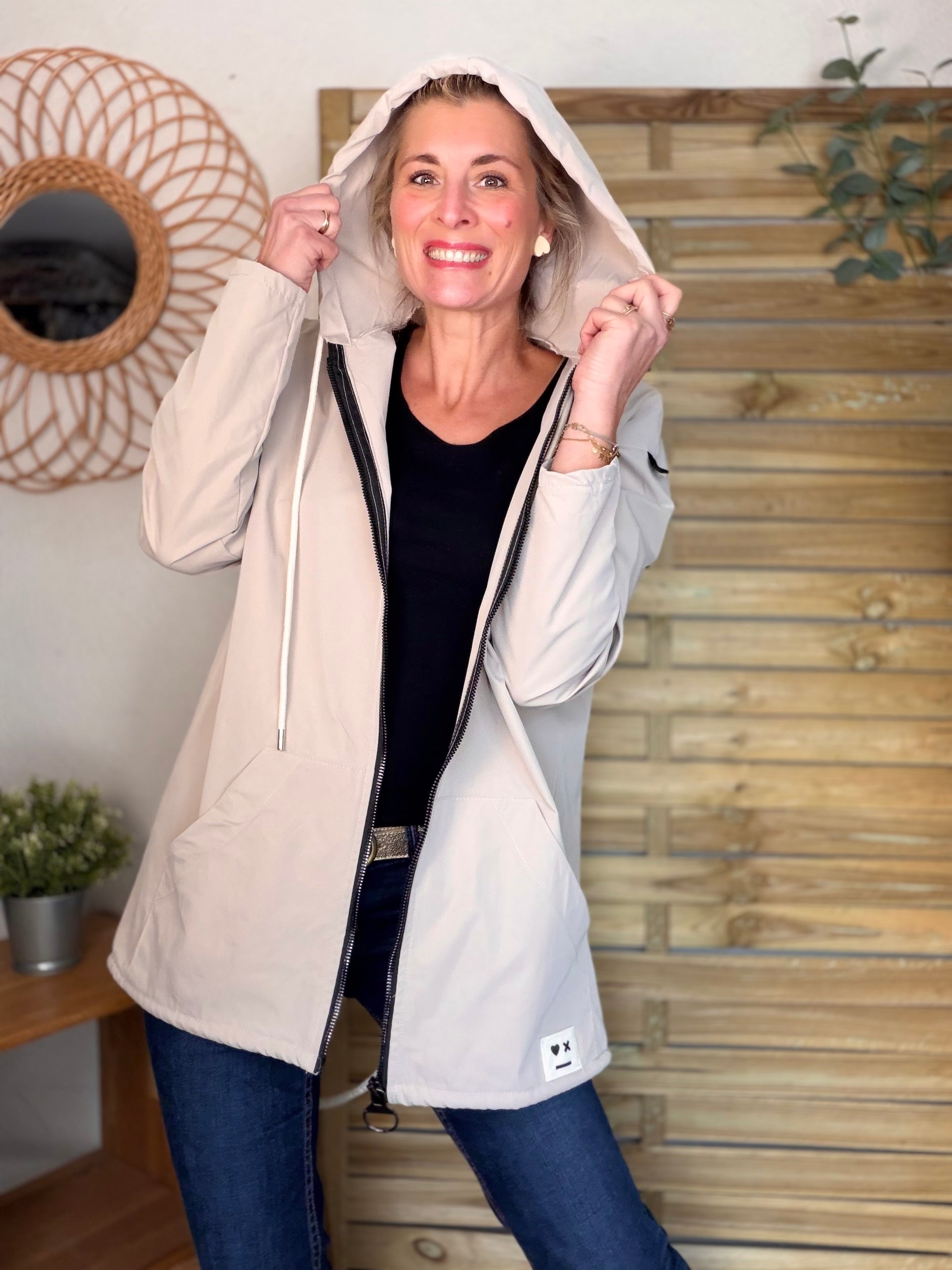 Veste Coupe vent long LESLIE - Beige