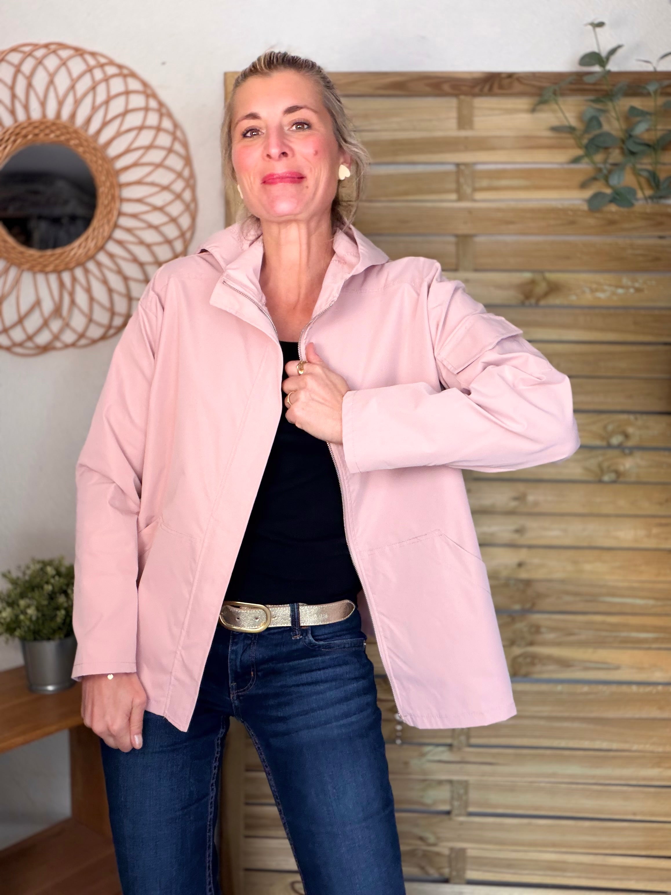 Veste Coupe vent court LIZZIE - Rose