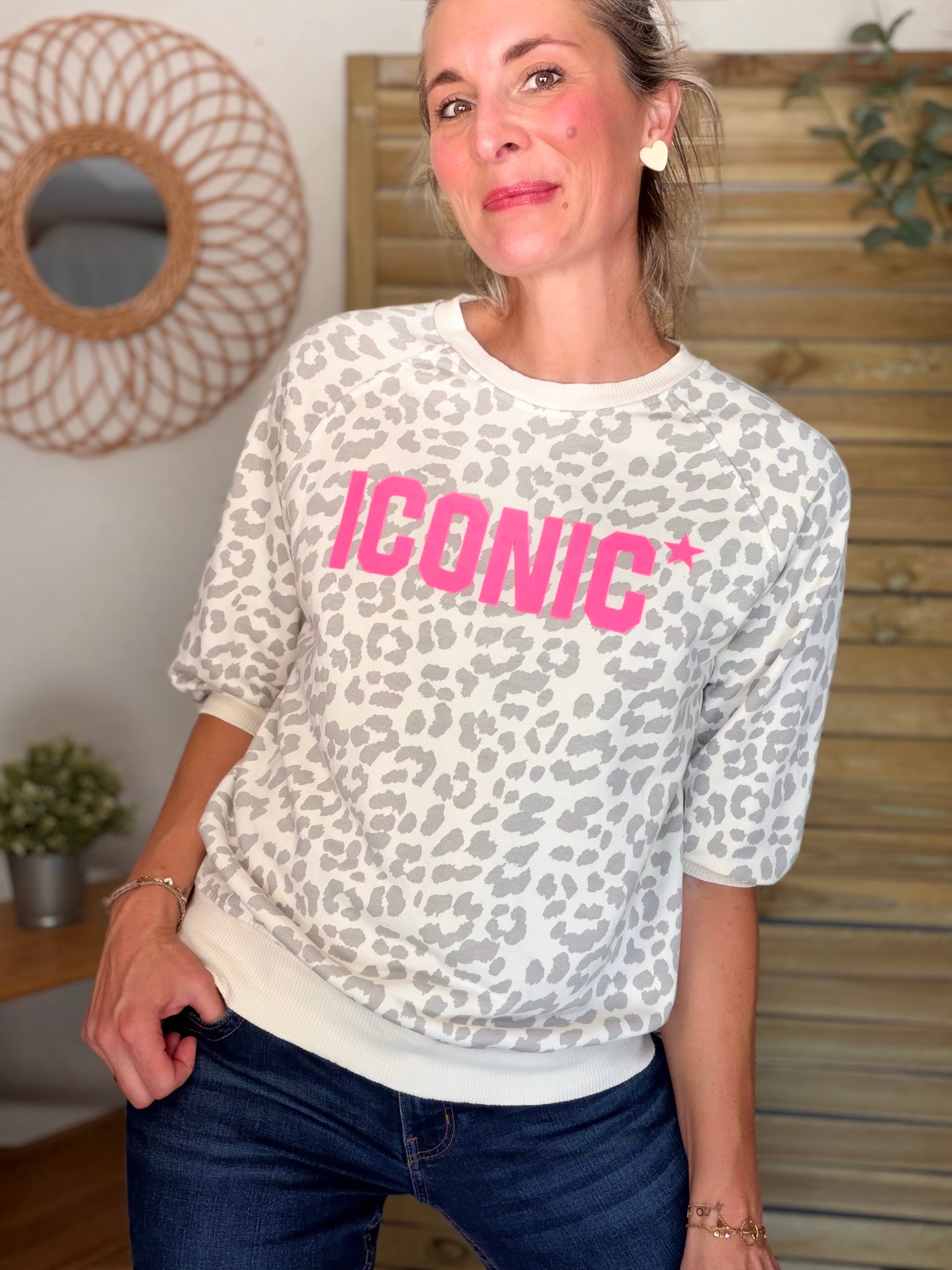 Sweat ICONIC Léo - ANGELA Écru