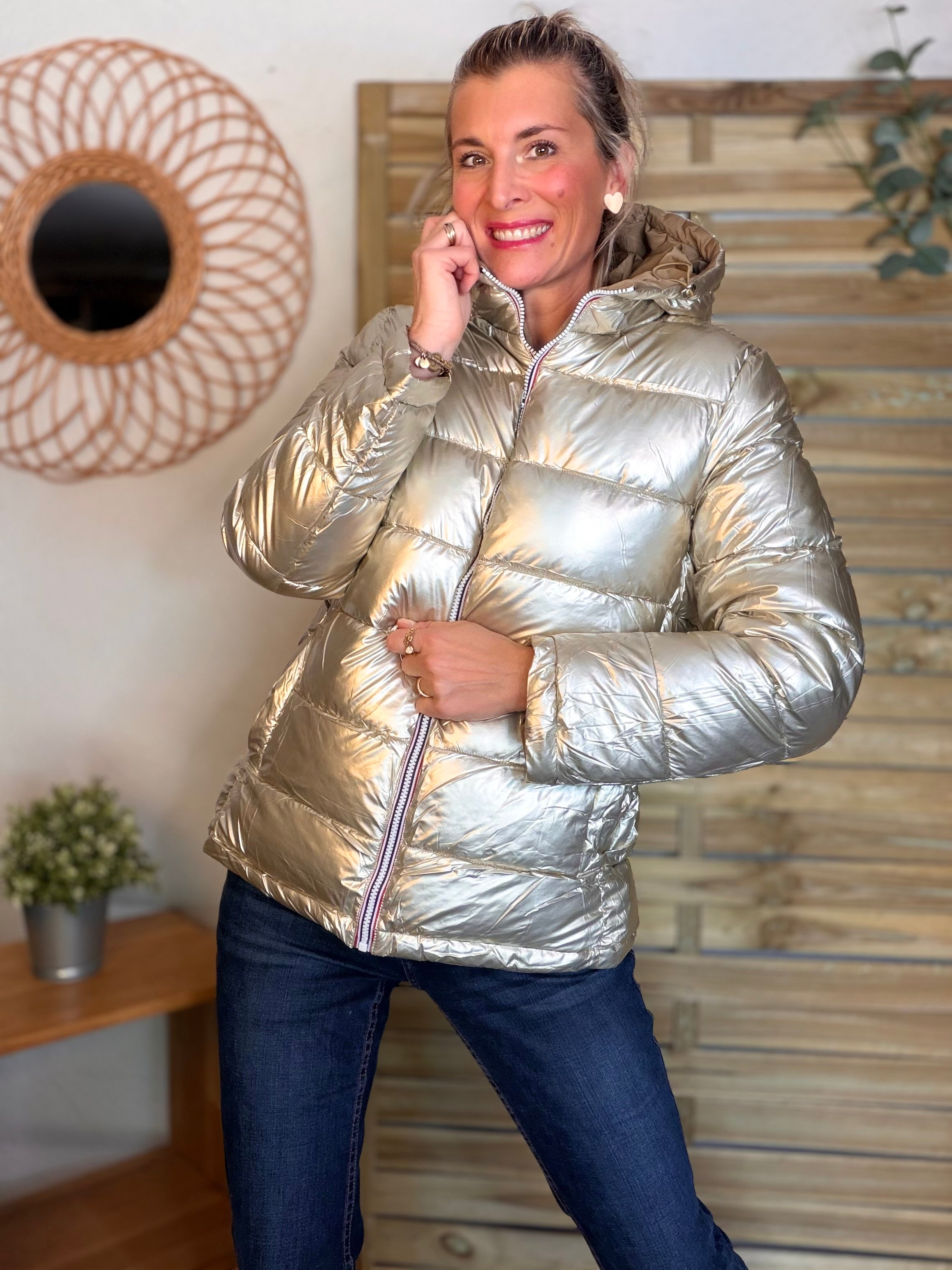 ⚡️PÉPITES FRIDAY - Doudoune imperméable réversible longue ANGÈLE COURT - Camel - MELYA MELODY