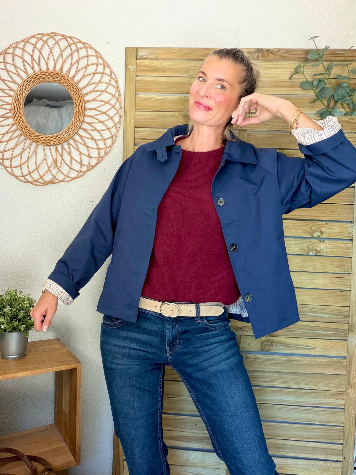 Veste Trench avec Liberty - MADELEINE Bleu marine