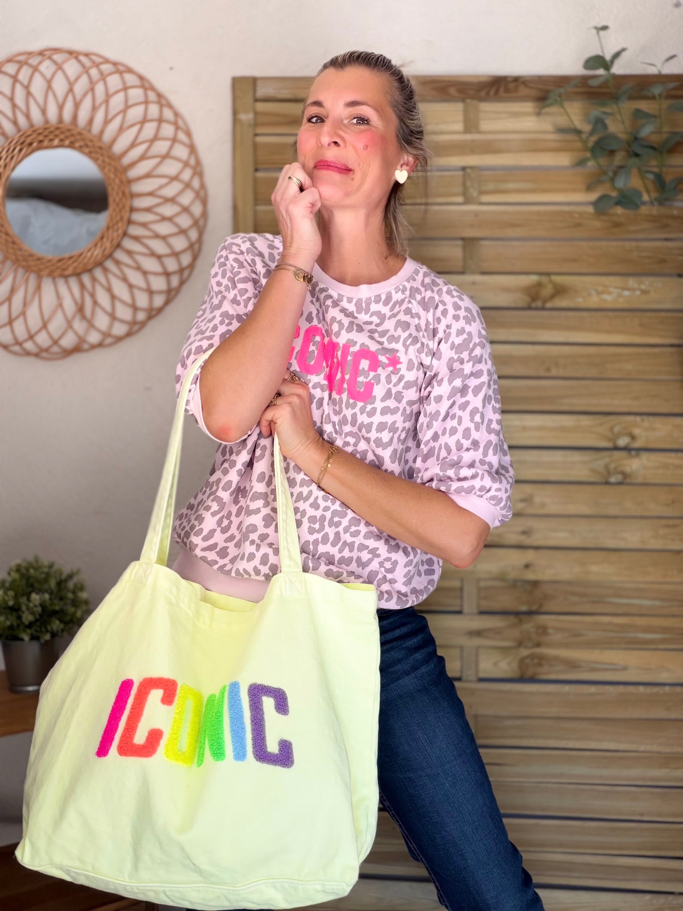 Grand cabas Tote bag ICONIC Jaune VANINA